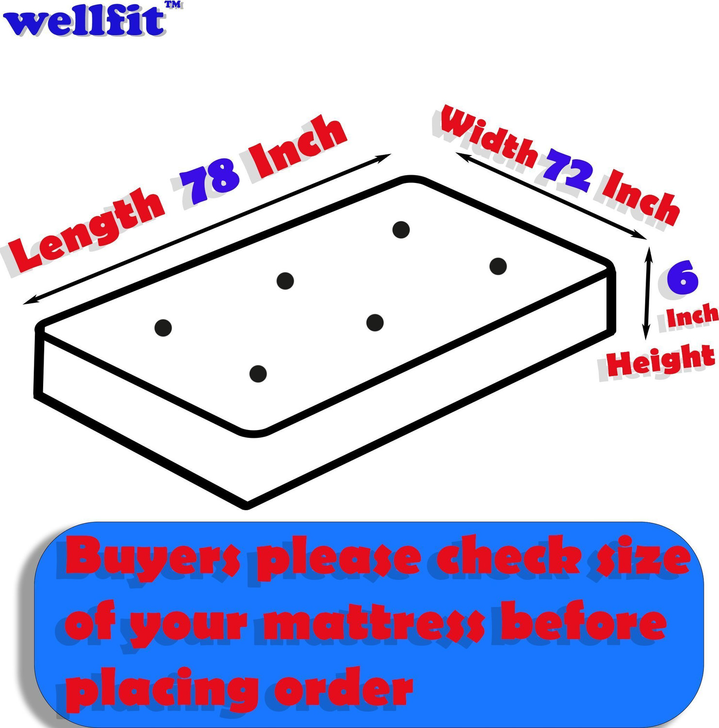 Image of wellfit King Size Zippered Cotton Breathable Mattress Cover