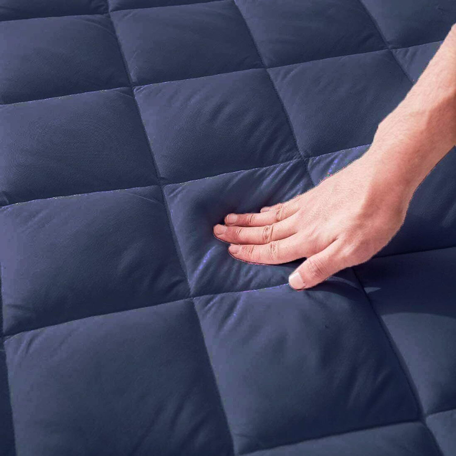 Image of CRAZY WORLD Double, Queen Size Fitted Micro Breathable, Stretchable, Waterproof Mattress Cover