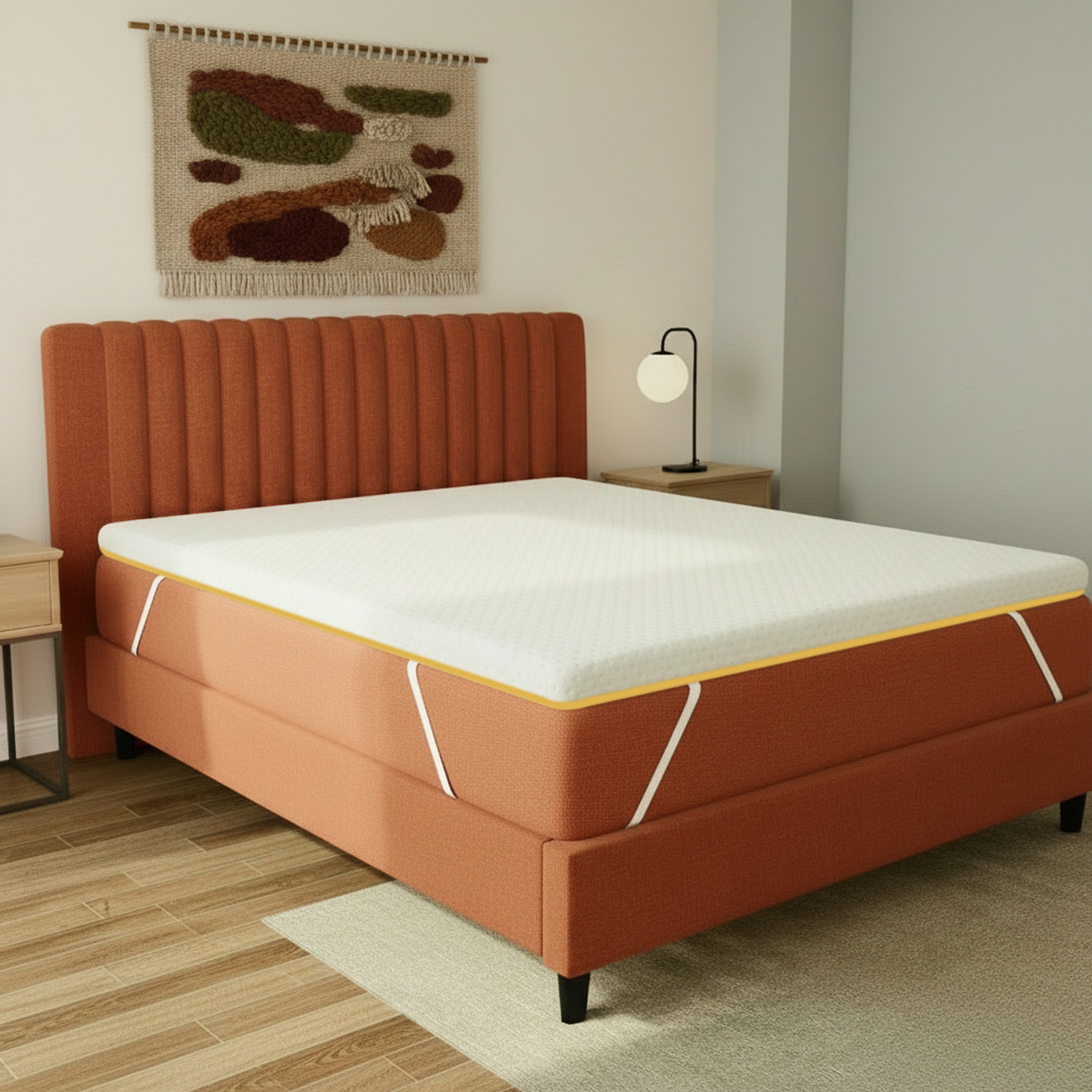 Image of SleepyHug 2 inch (5.08 cm) Queen Size Foam Breathable Mattress Topper