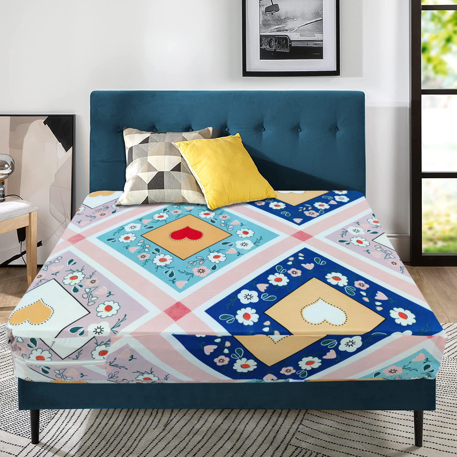 Image of wellfit King Size Zippered Cotton Breathable Mattress Cover