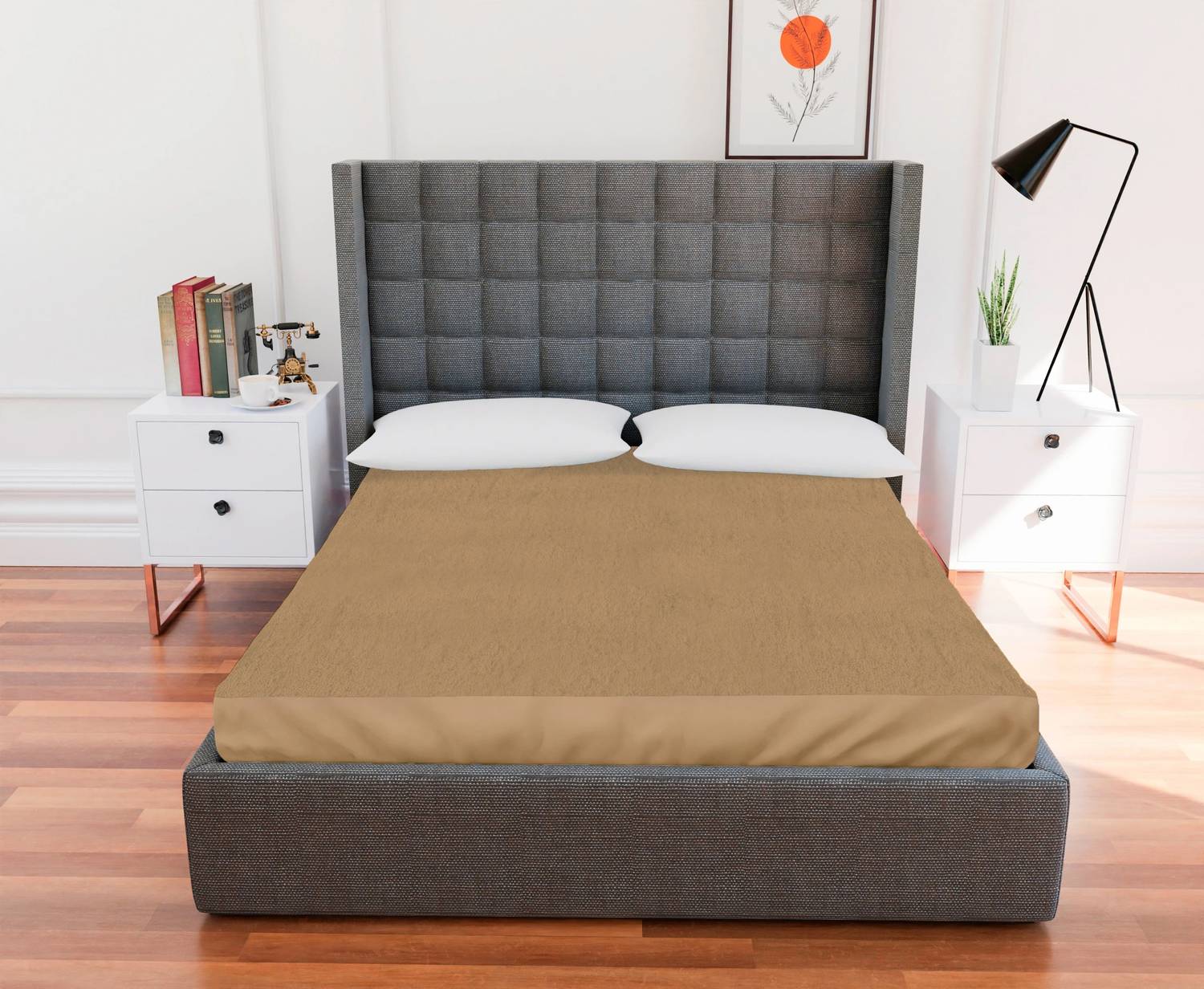 ACHIR Single Size Fitted Terry Cotton Breathable, Stretchable, Waterproof Mattress Cover