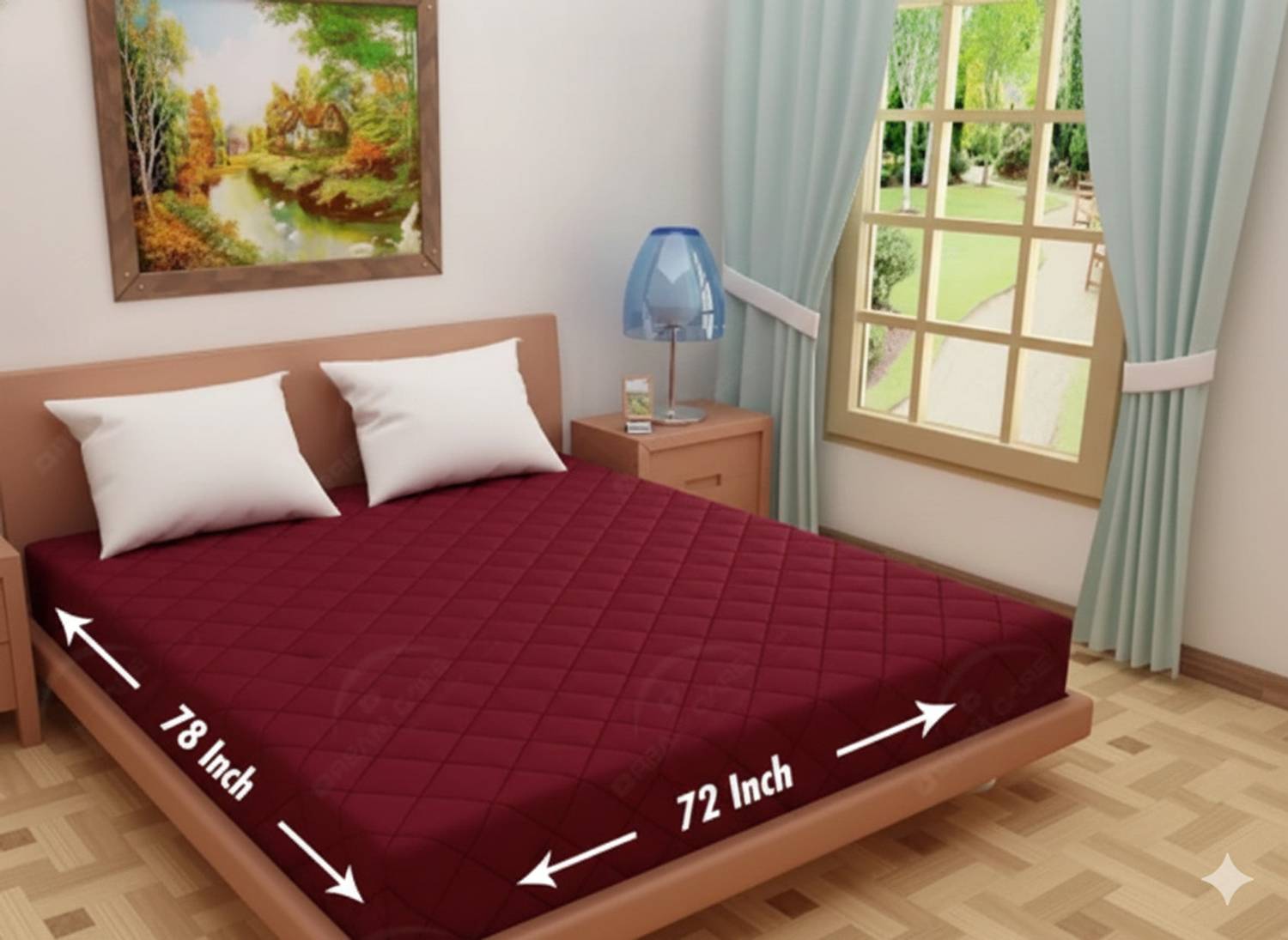 THE DESIGN King Size Elastic Strap Mattress Cover - Image 4