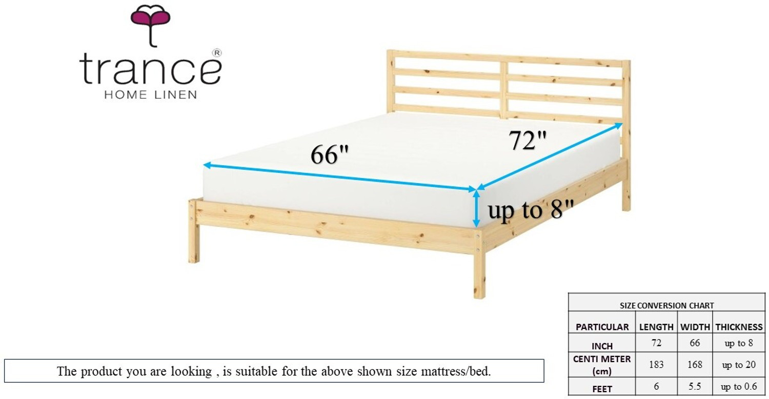 Image of Trance Home Linen Queen Size Fitted Terry Cotton Waterproof Mattress Cover