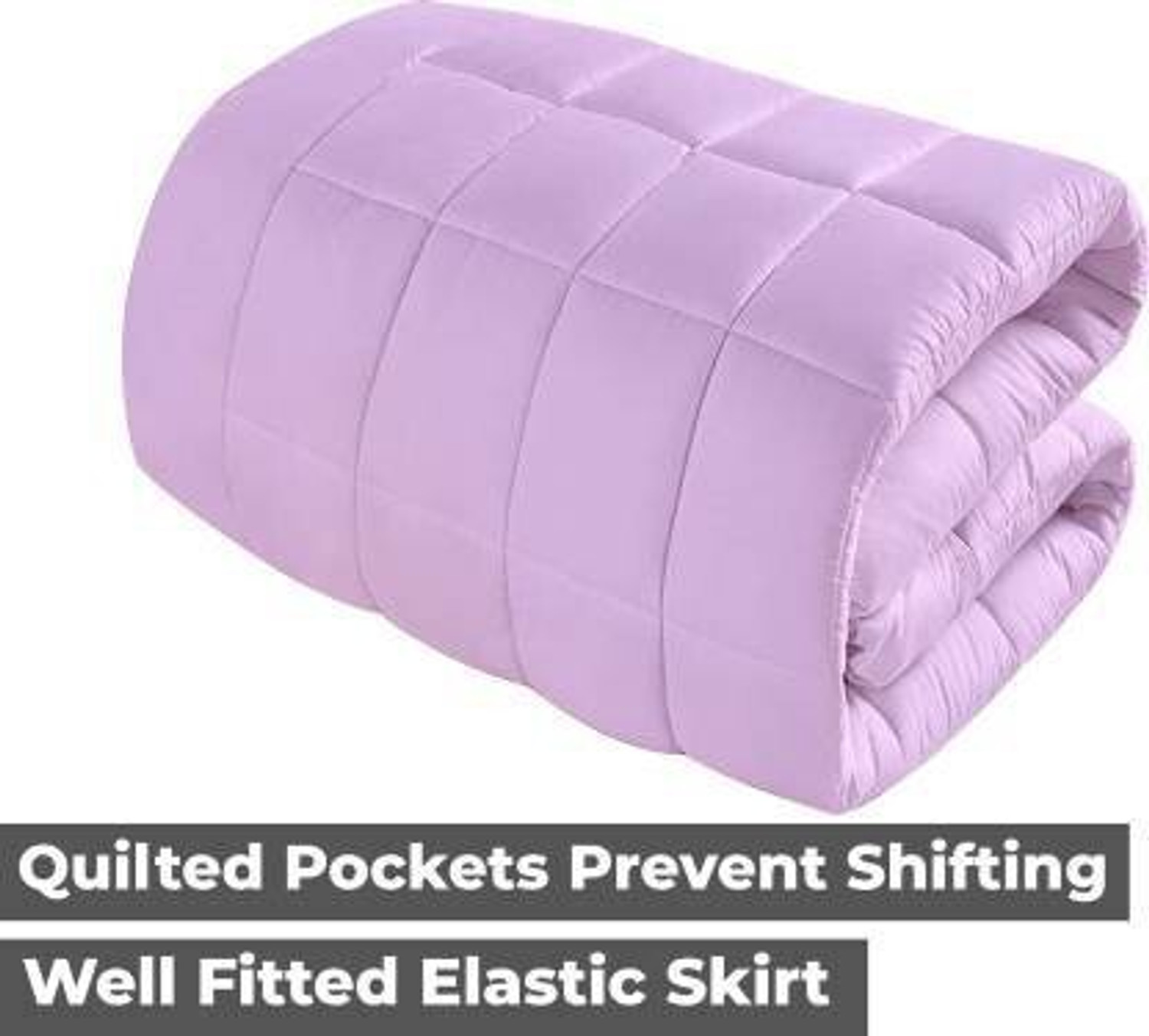 Image of DORISTYLE 3 inch (7.62 cm) Queen Size Microfibre Waterproof Mattress Topper (182.88 cm x 152.4 cm, Pink)