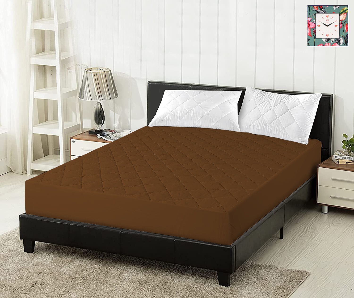 Image of CRAZY WORLD Double, Queen Size Fitted Nylon, Polyster Breathable, Stretchable, Waterproof Mattress Cover