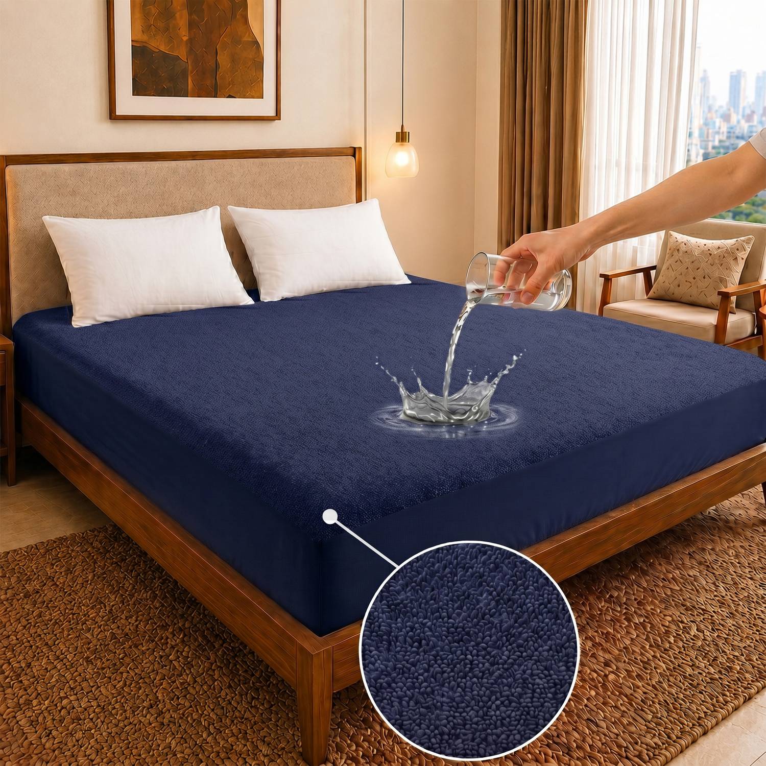 Dream Care Single Size Fitted Terry Cotton Breathable, Stretchabl...mo