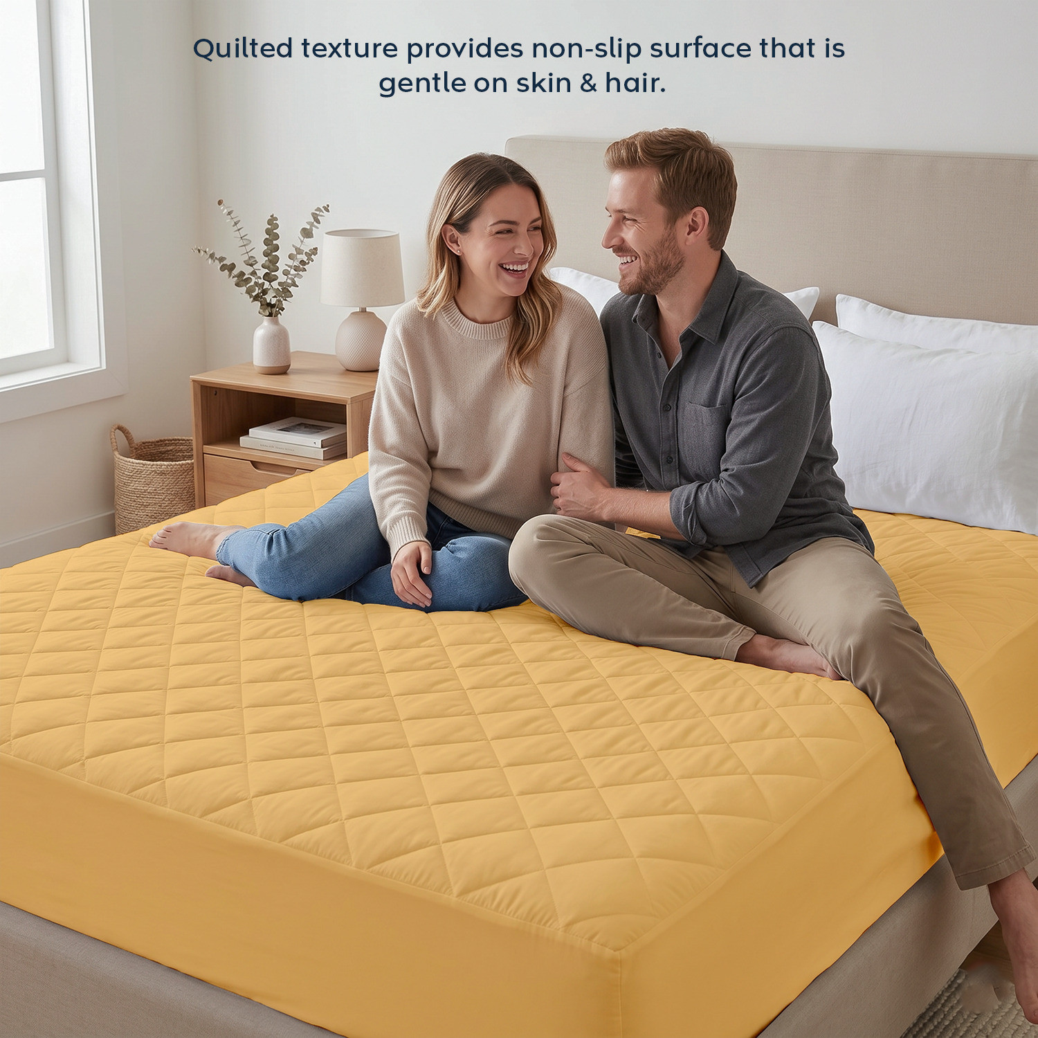 Image of compal Single Size Fitted Polycotton Waterproof, Breathable, Stretchable Mattress Cover
