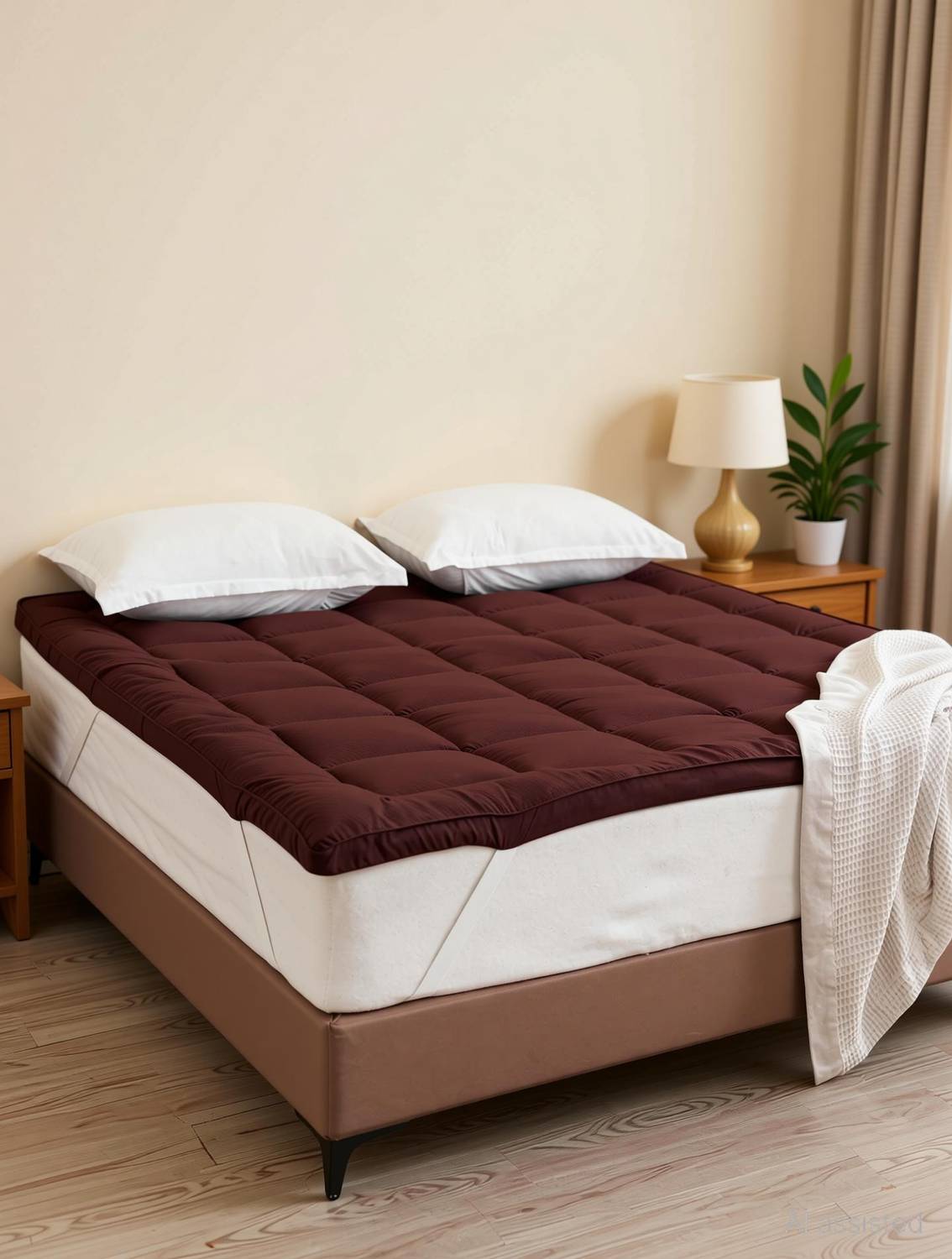 AVI 2 inch (5.08 cm) Single Size Poly Fiber Breathable Mattress Topper