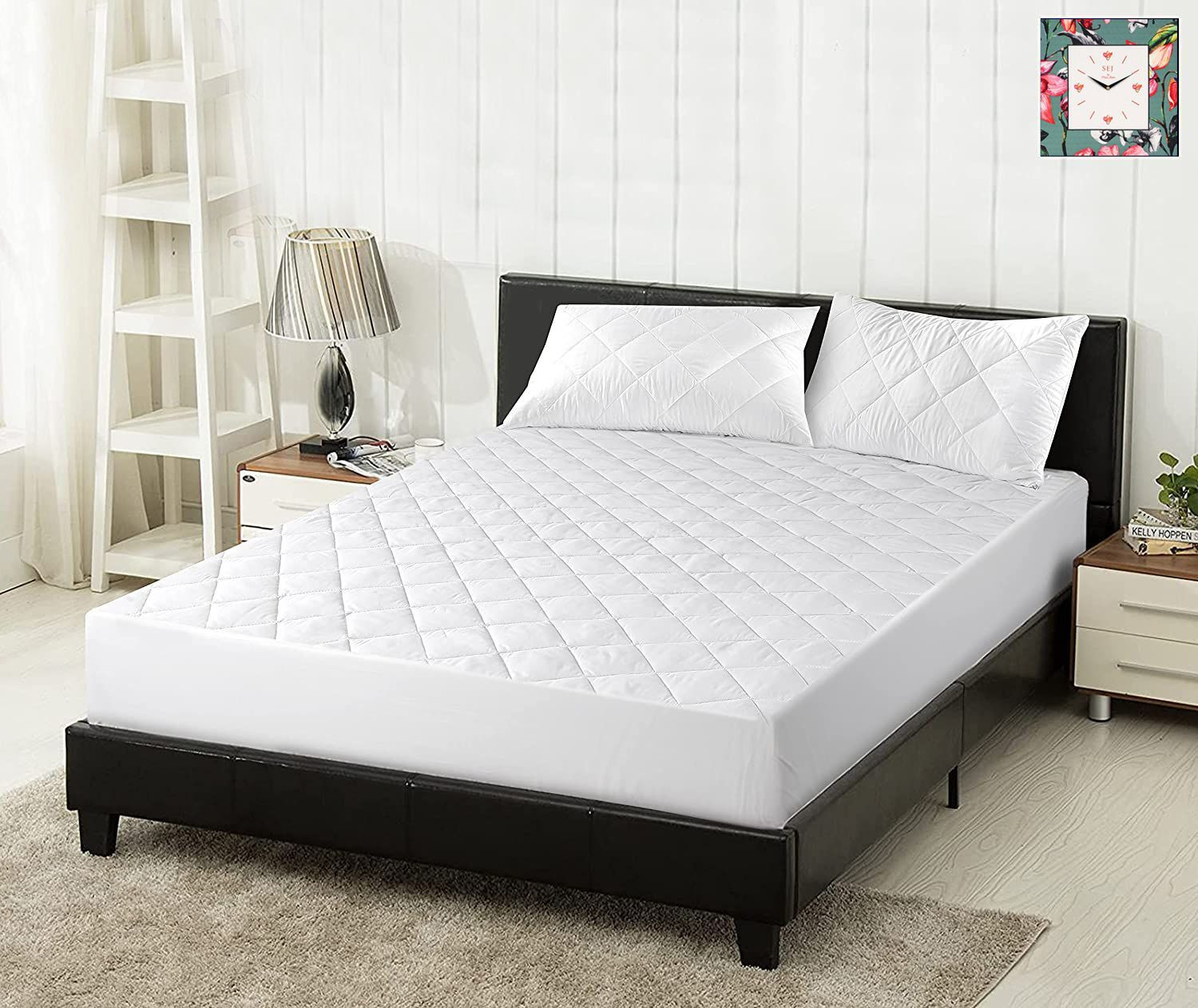 Image of CRAZY WORLD Double, Queen Size Fitted Nylon, Polyster Breathable, Stretchable, Waterproof Mattress Cover