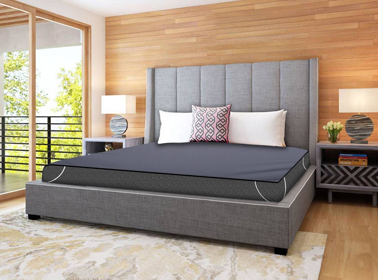 AG Creations King Size Elastic Strap Polyster Waterproof Mattress Cover