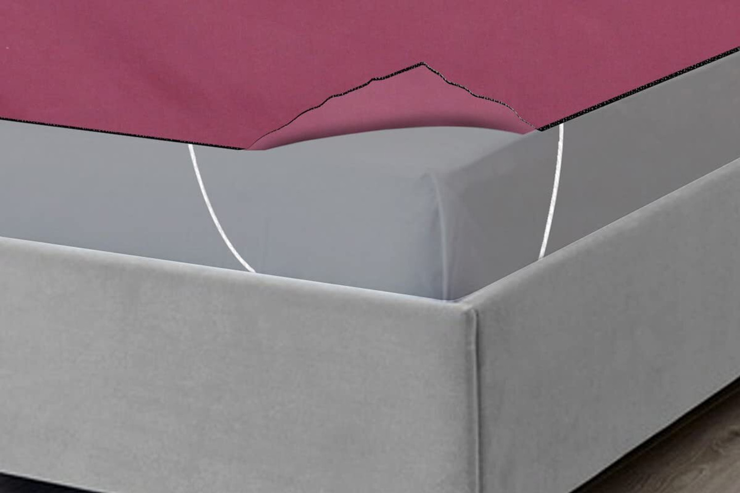 Image of HomeStore-YEP King Size Fitted Polyster Waterproof Mattress Cover