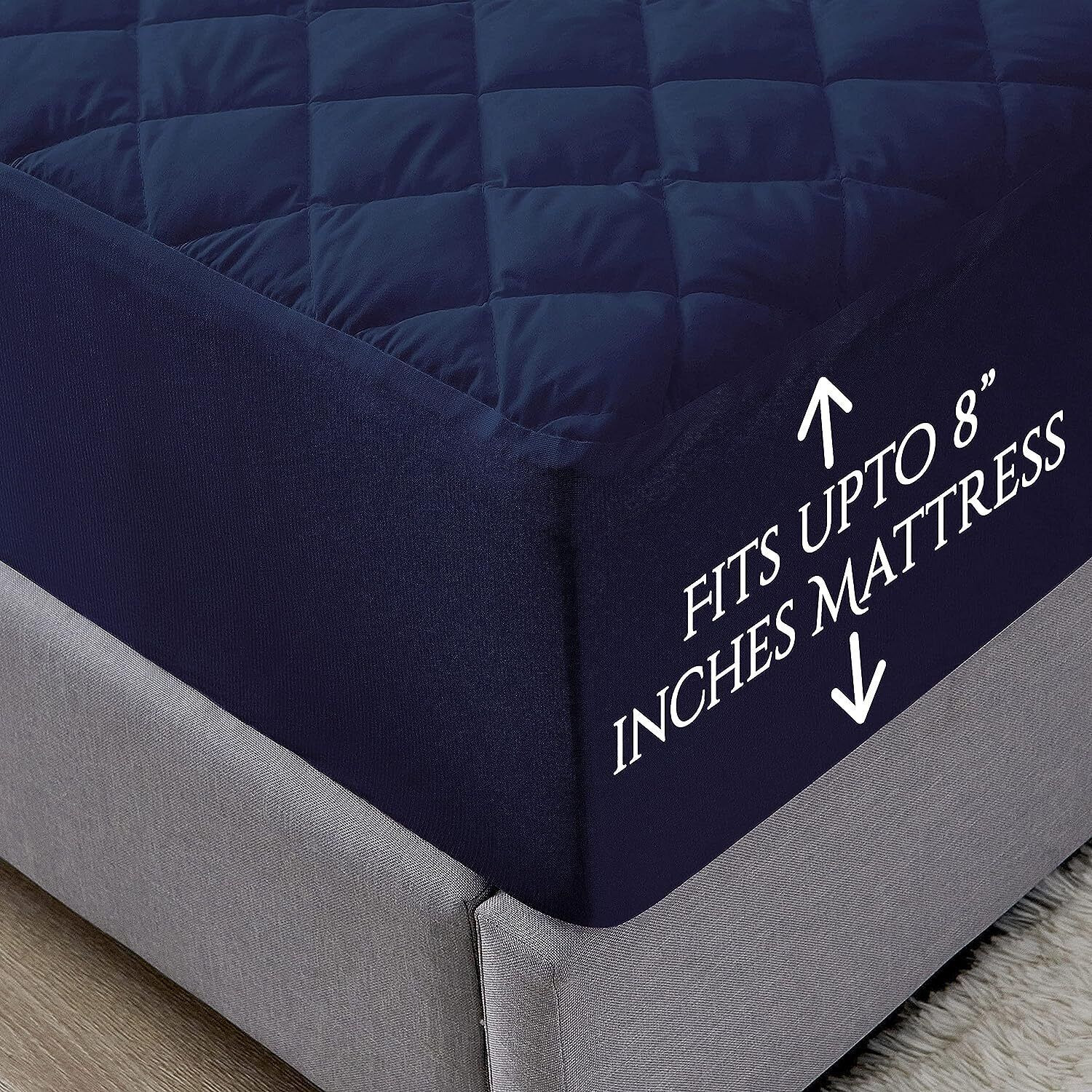Image of CRAZY WORLD Queen Size Fitted Nylon, Polyster Breathable, Stretchable, Waterproof Mattress Cover