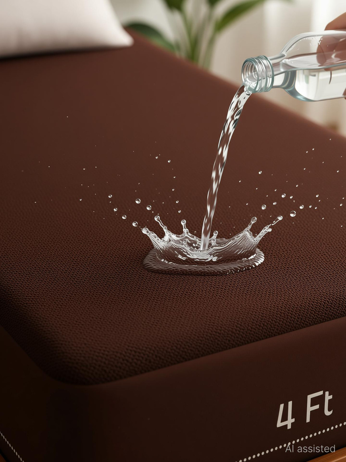Image of Vastrora Single Size Fitted Terry Cotton Breathable, Stretchable, Waterproof Mattress Cover