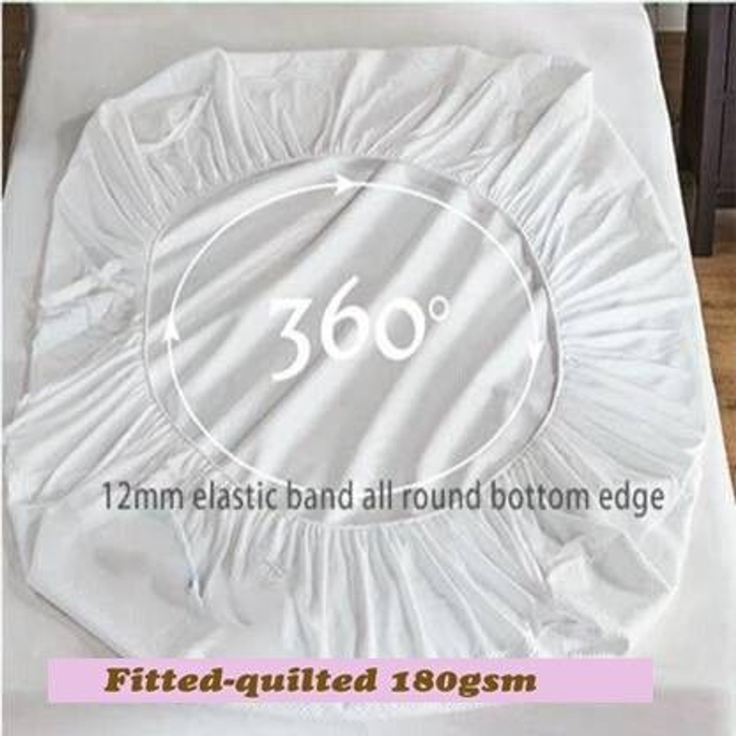 Image of CRAZY WORLD Single Size Fitted Nylon, Polyster Breathable, Stretchable, Waterproof Mattress Cover