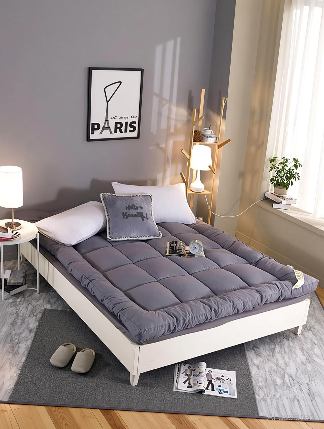 Image of EVERDECOR 2 inch (5.08 cm) King Size Microfibre Breathable, Stretchable, Waterproof Mattress Topper