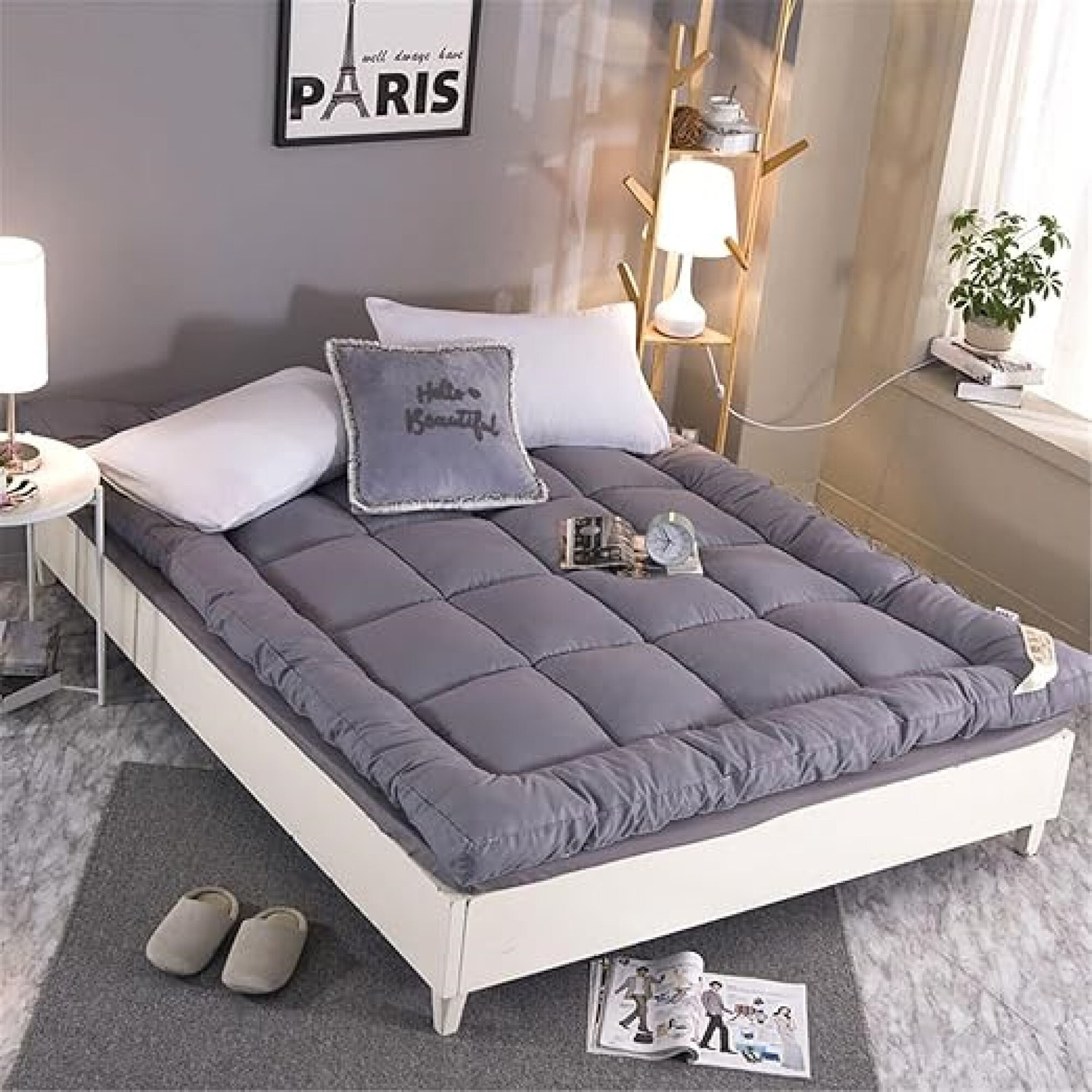 Image of EVERDECOR 2 inch (5.08 cm) King Size Microfibre Breathable, Stretchable, Waterproof Mattress Topper