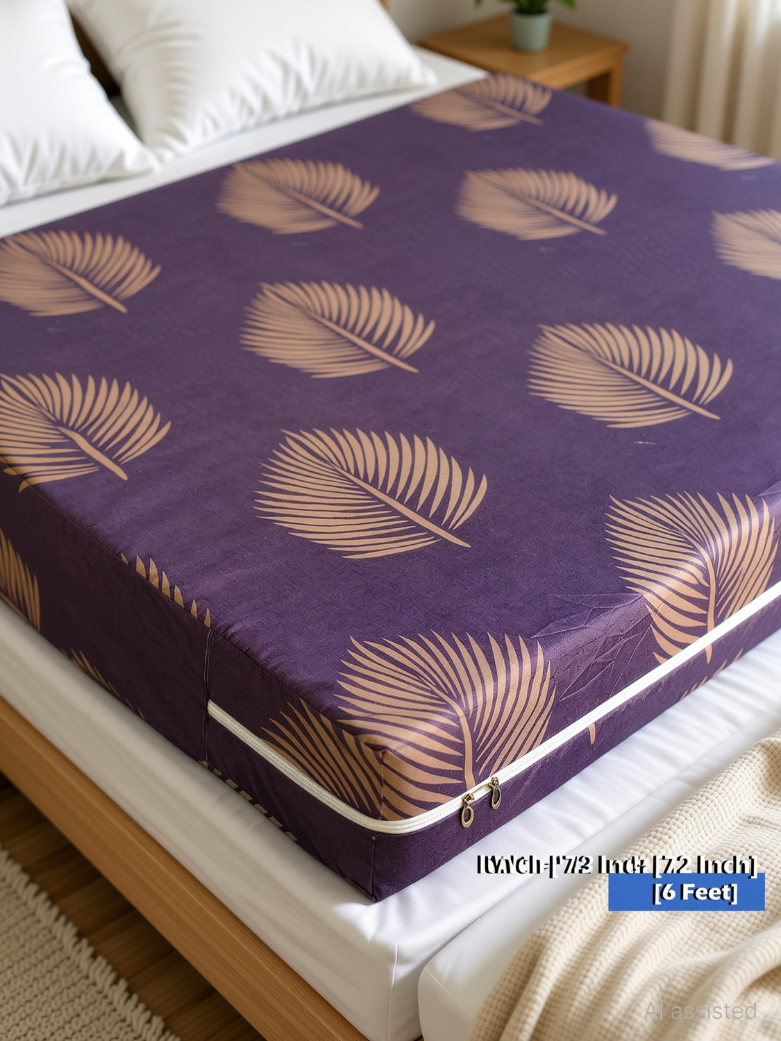 Image of wellfit King Size Zippered Cotton Breathable Mattress Cover