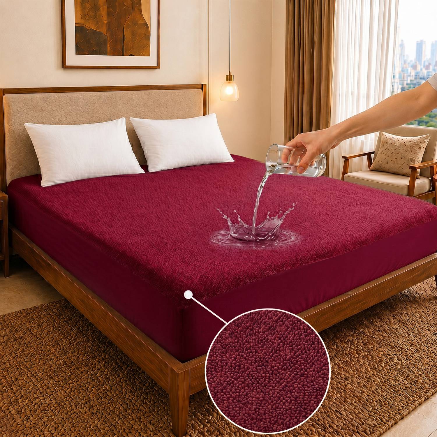 Dream Care King Size Fitted Terry Cotton Breathable, Stretchable,...mo