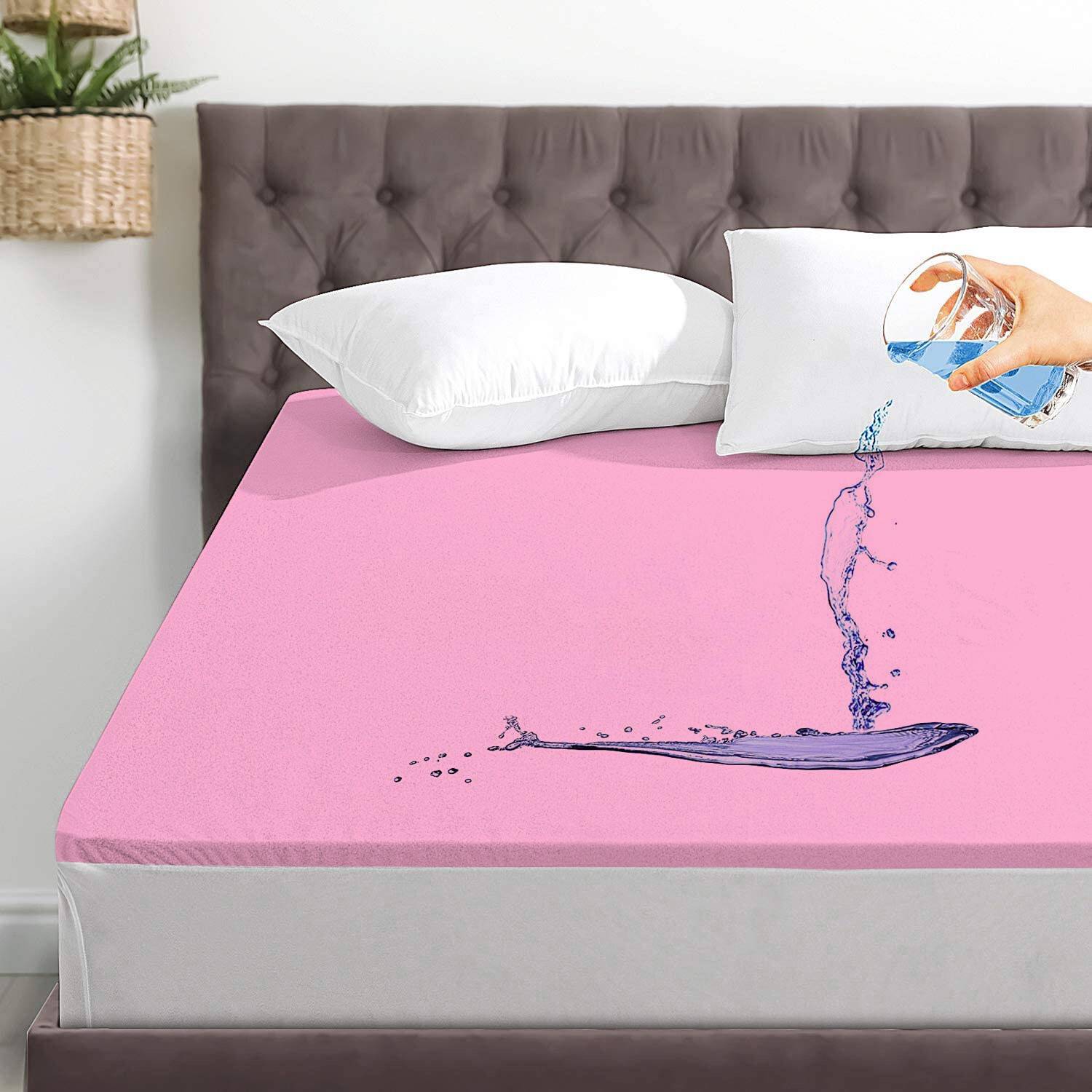 ACHIR King Size Fitted Terry Cotton Breathable, Stretchable, Waterproof Mattress Cover