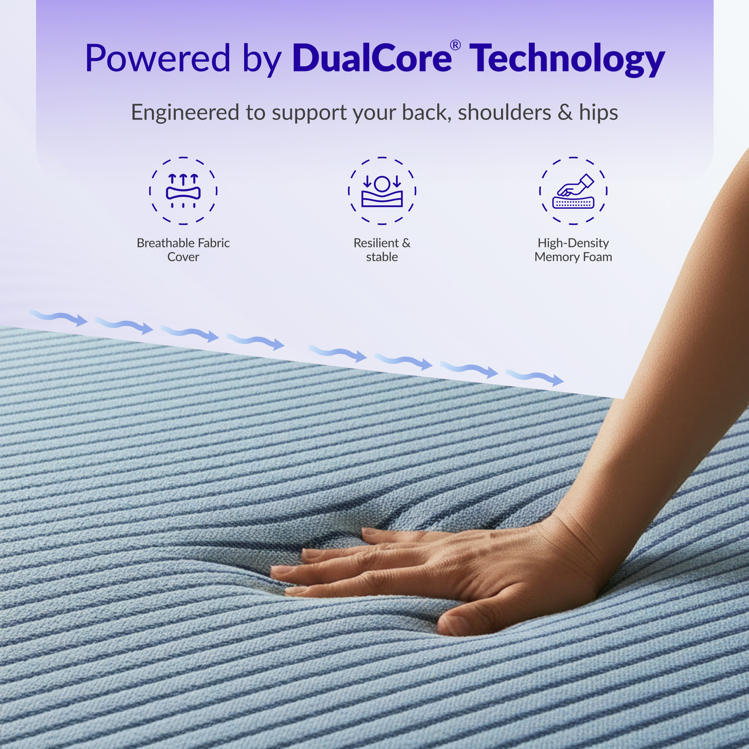 Image of SleepyHug 2 inch (5.08 cm) Queen Size Foam Breathable Mattress Topper