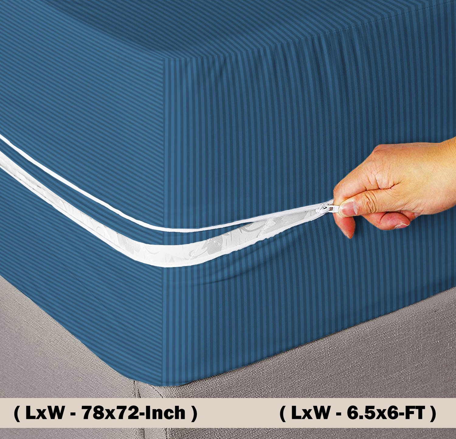 Image of BSB HOME Double Size Zippered Cotton Breathable Mattress Cover