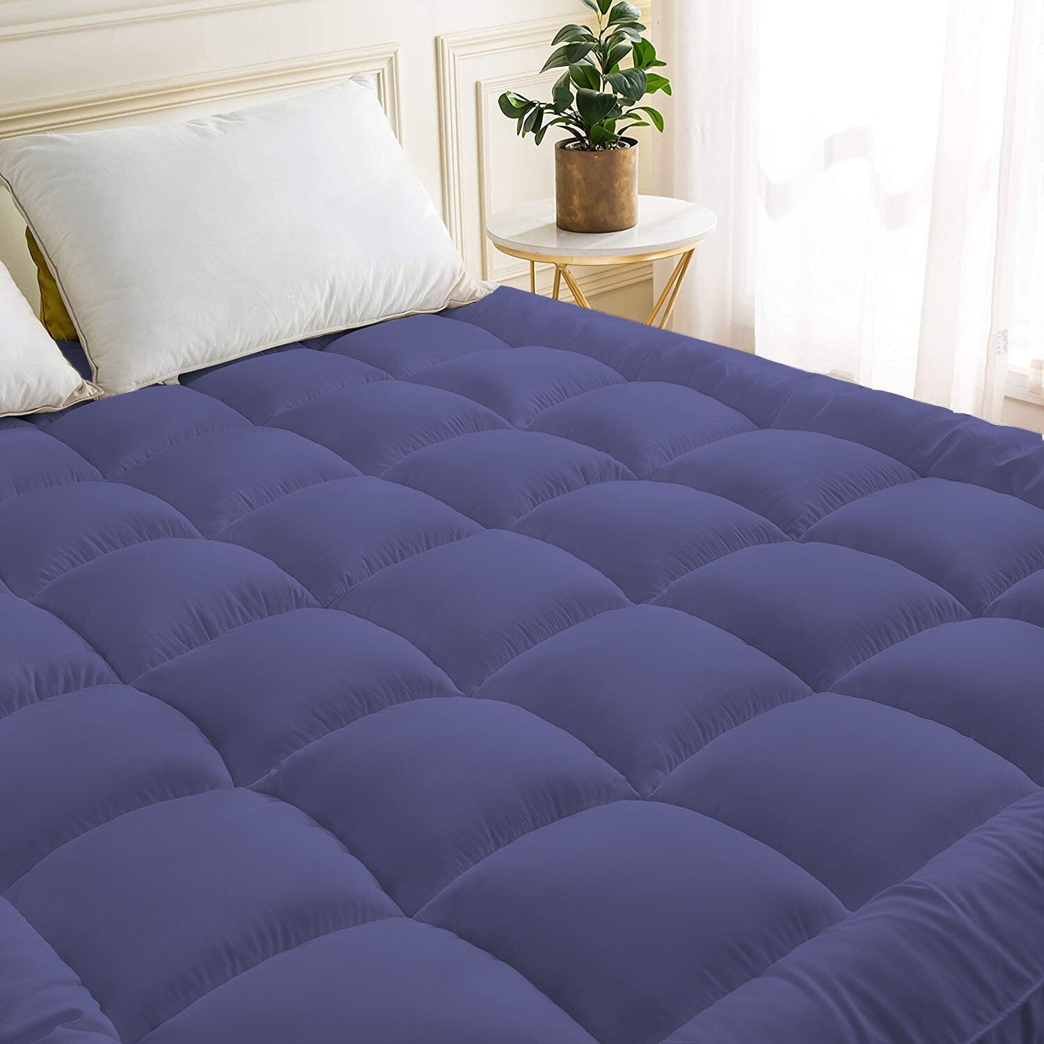 Image of Linenovation 3 inch (7.62 cm) King Size Microfibre Breathable Mattress Topper