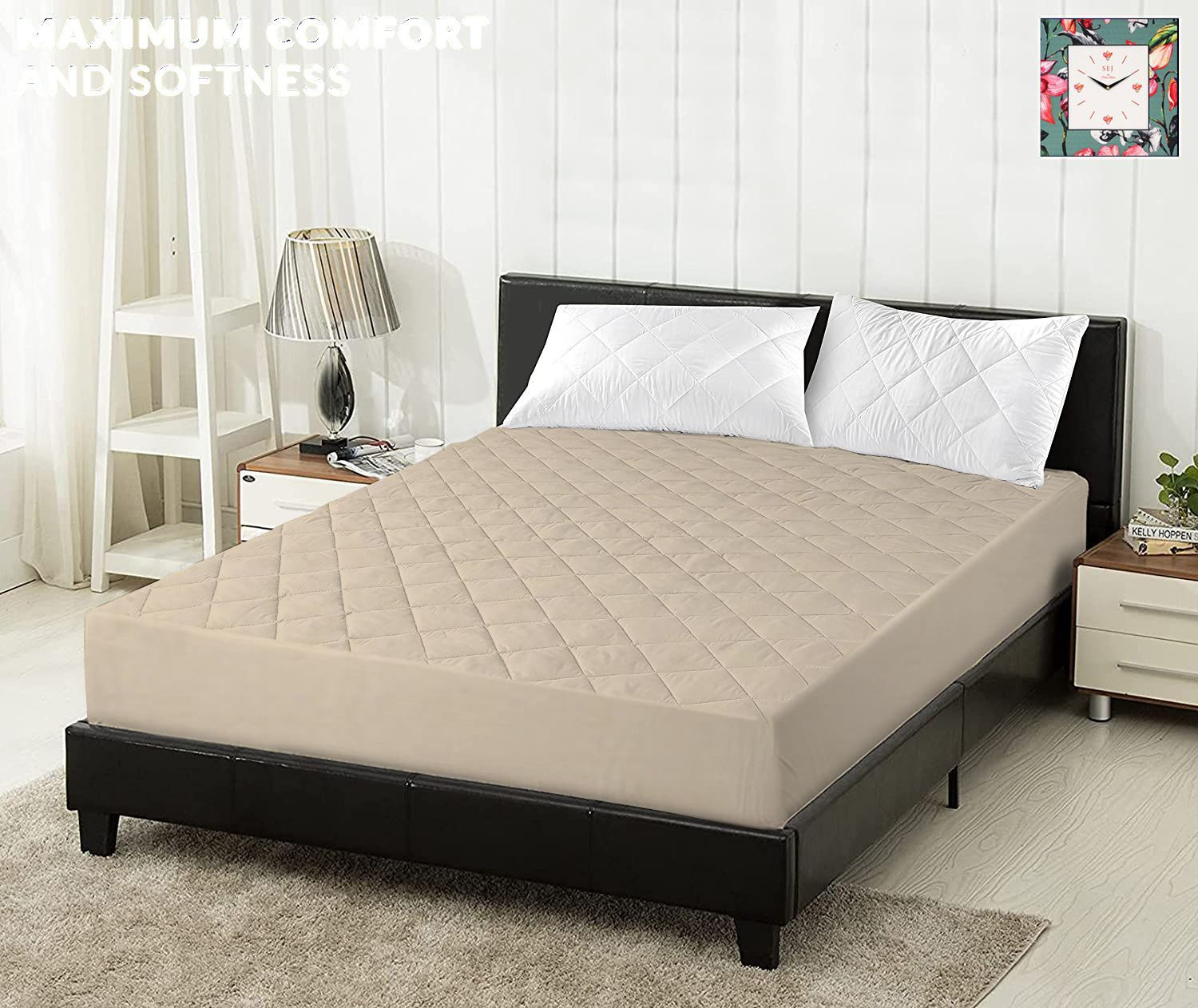Image of CRAZY WORLD Double, King Size Fitted Nylon, Polyster Breathable, Stretchable, Waterproof Mattress Cover