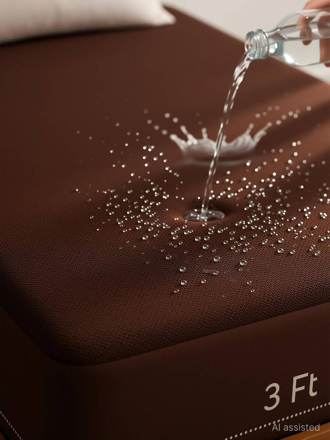 Image of Vastrora Single Size Fitted Terry Cotton Breathable, Stretchable, Waterproof Mattress Cover