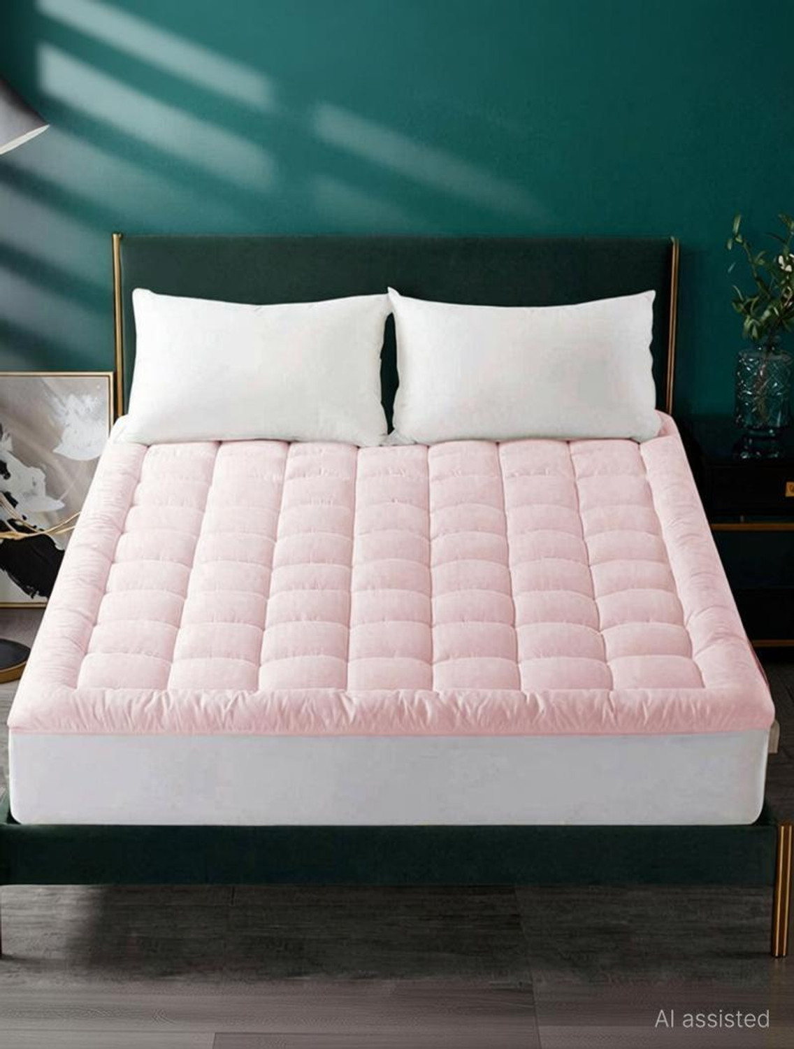 Image of Jaipurlinen 3 inch (7.62 cm) King Size Microfibre Breathable Mattress Topper