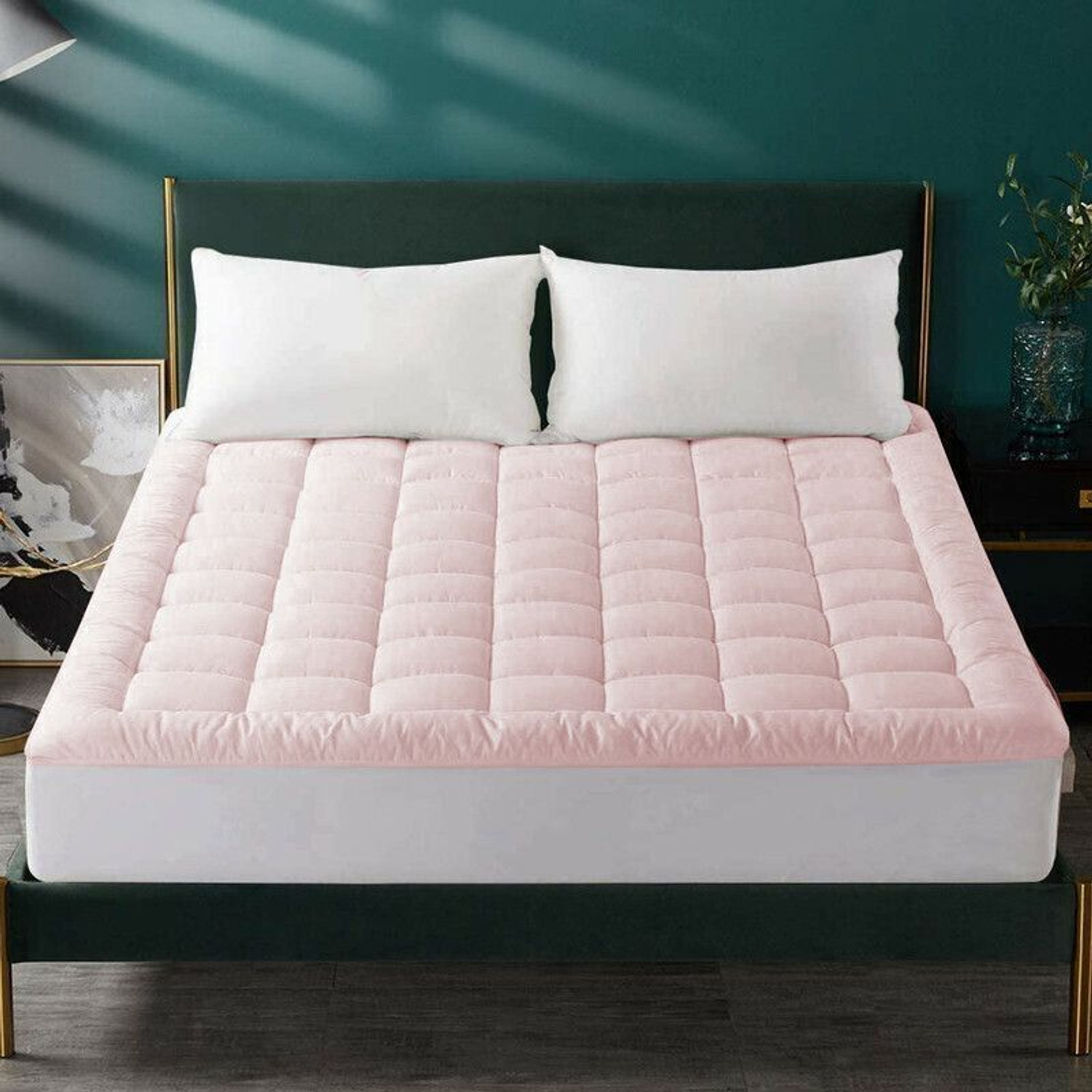 Image of Jaipurlinen 3 inch (7.62 cm) King Size Microfibre Breathable Mattress Topper
