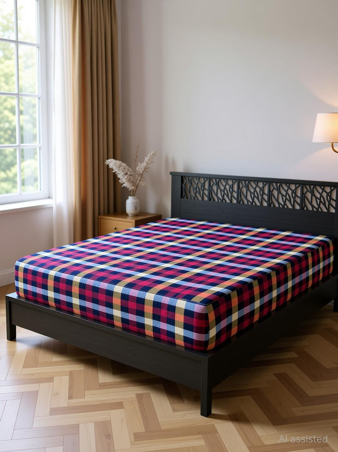 Image of JIYANSH MATTERS King Size Zippered Polyster Breathable, Stretchable Mattress Cover