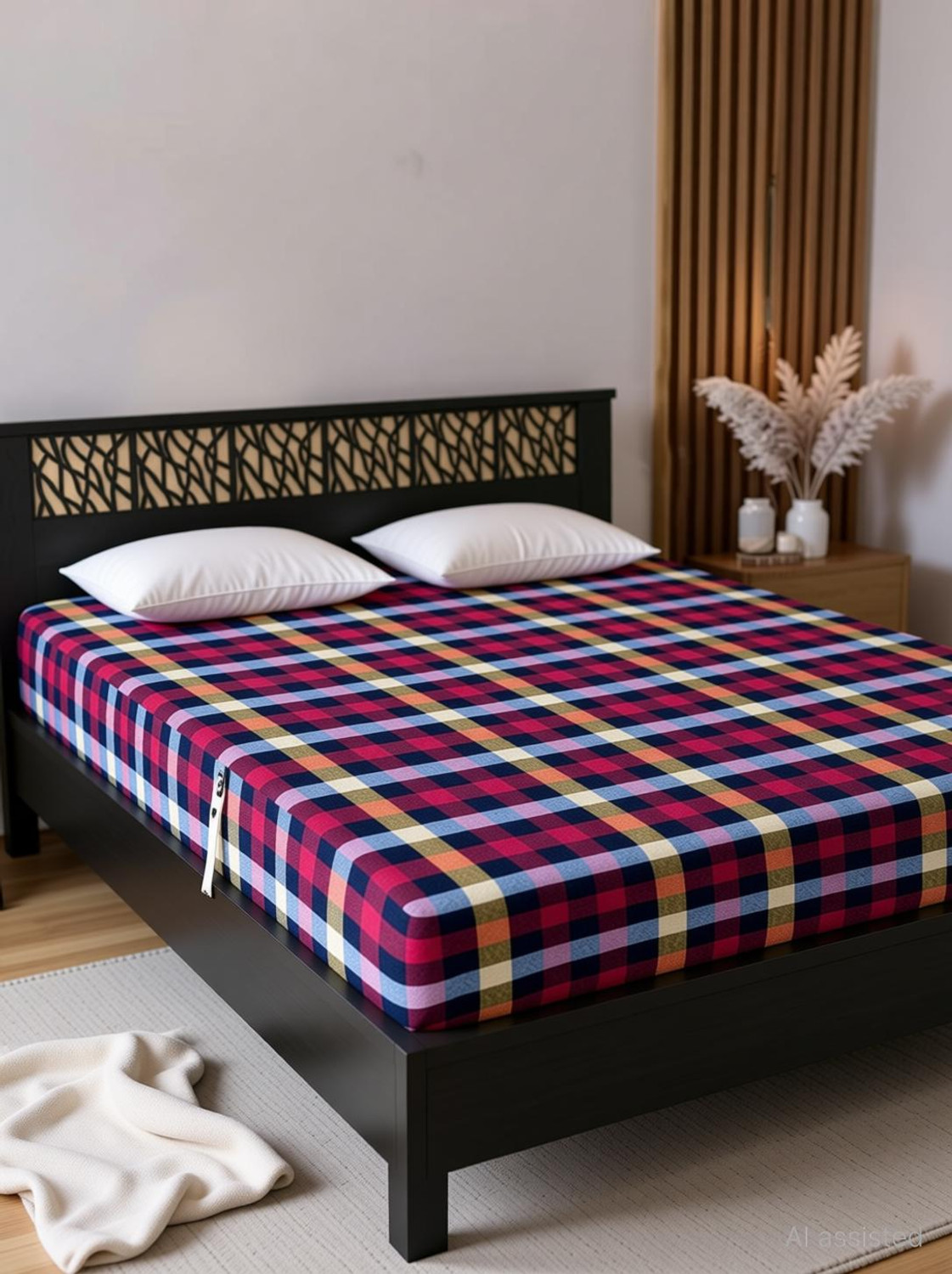 Image of JIYANSH MATTERS King Size Zippered Polyster Breathable, Stretchable Mattress Cover