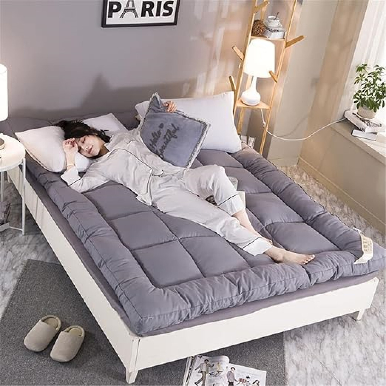 Image of EVERDECOR 2 inch (5.08 cm) King Size Microfibre Breathable, Stretchable, Waterproof Mattress Topper