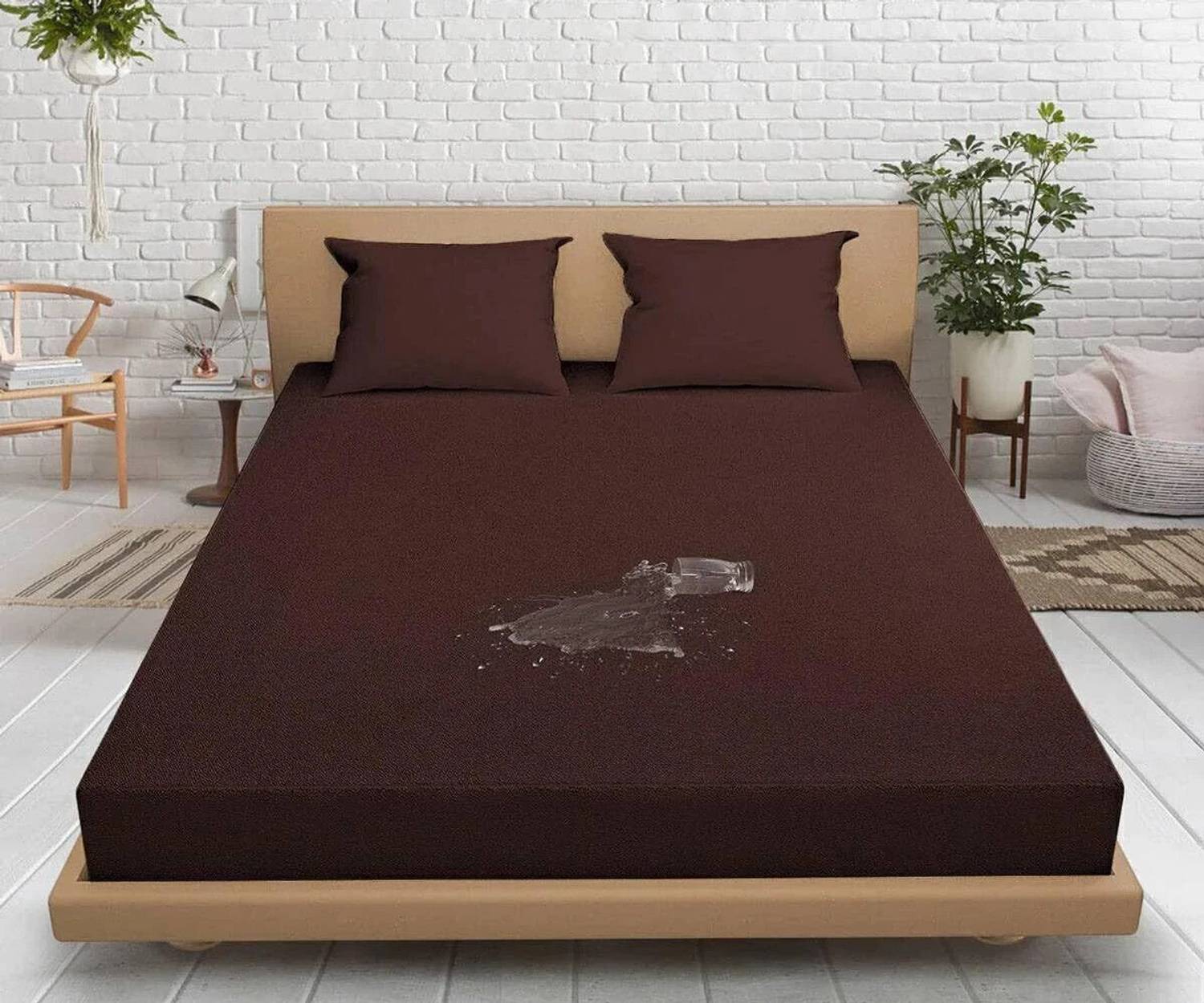 Blufurn King Size Fitted Terry Cotton Breathable, Stretchable, Waterproof Mattress Cover