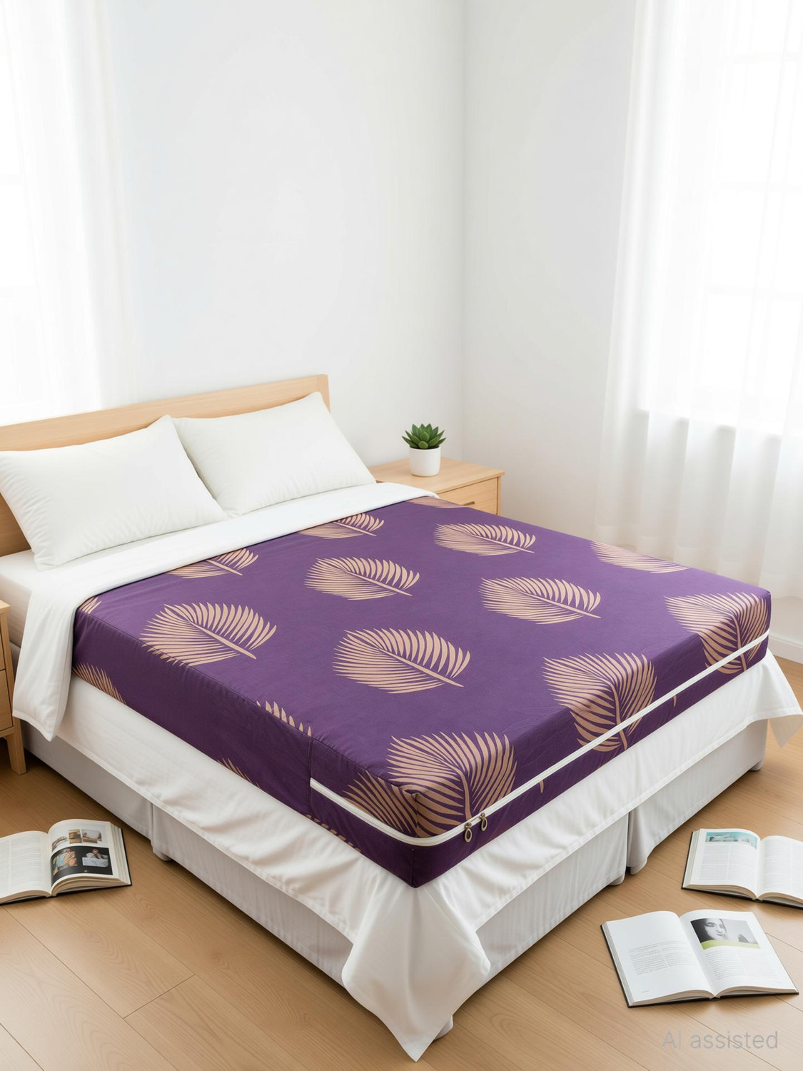 Image of wellfit King Size Zippered Cotton Breathable Mattress Cover