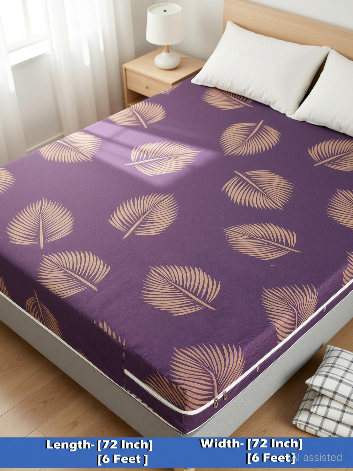 Image of wellfit King Size Zippered Cotton Breathable Mattress Cover