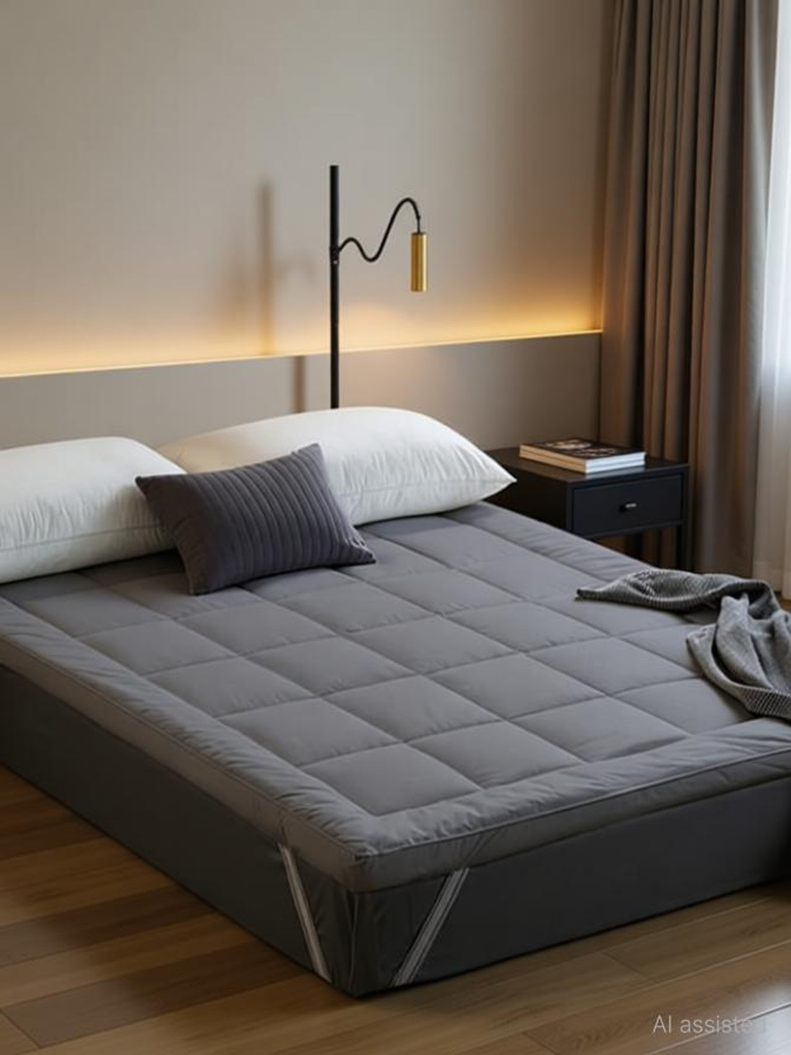 Image of Riyans group 2 inch (5.08 cm) King Size Microfibre Breathable, Stretchable, Waterproof Mattress Topper