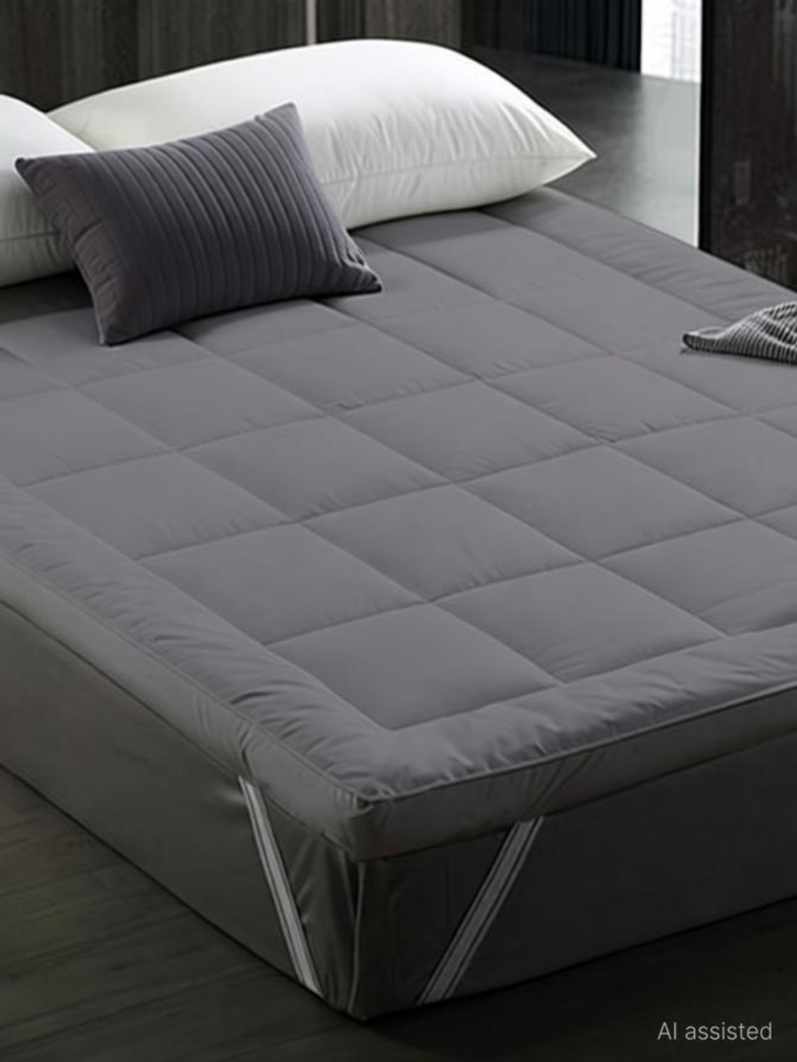 Image of Riyans group 2 inch (5.08 cm) King Size Microfibre Breathable, Stretchable, Waterproof Mattress Topper