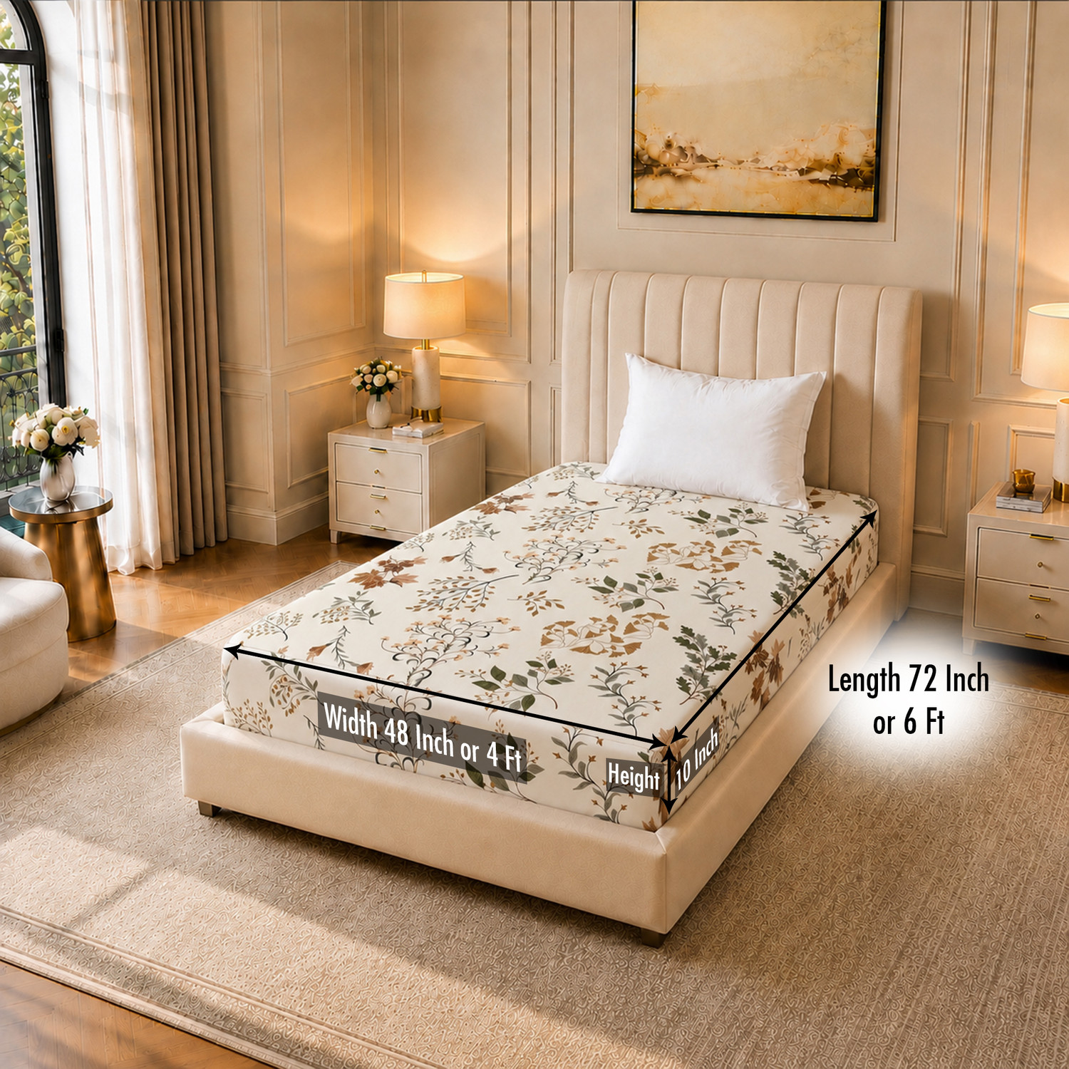 Image of Dream Care Single Size Fitted Micro Mattress Cover