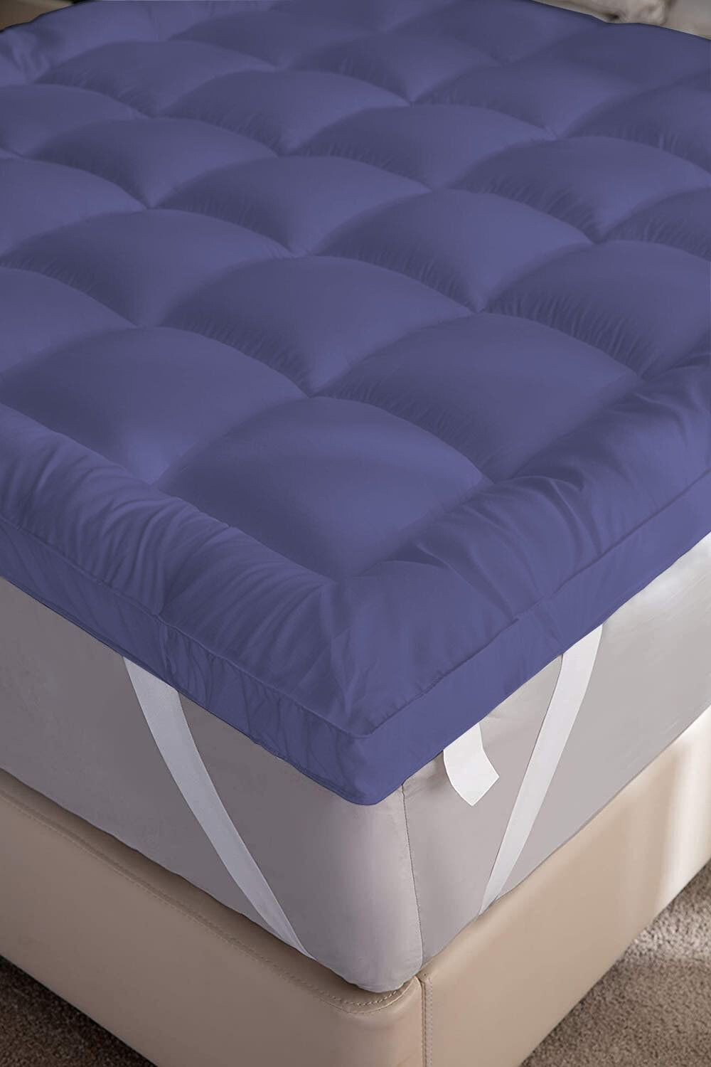 Image of Linenovation 3 inch (7.62 cm) King Size Microfibre Breathable Mattress Topper