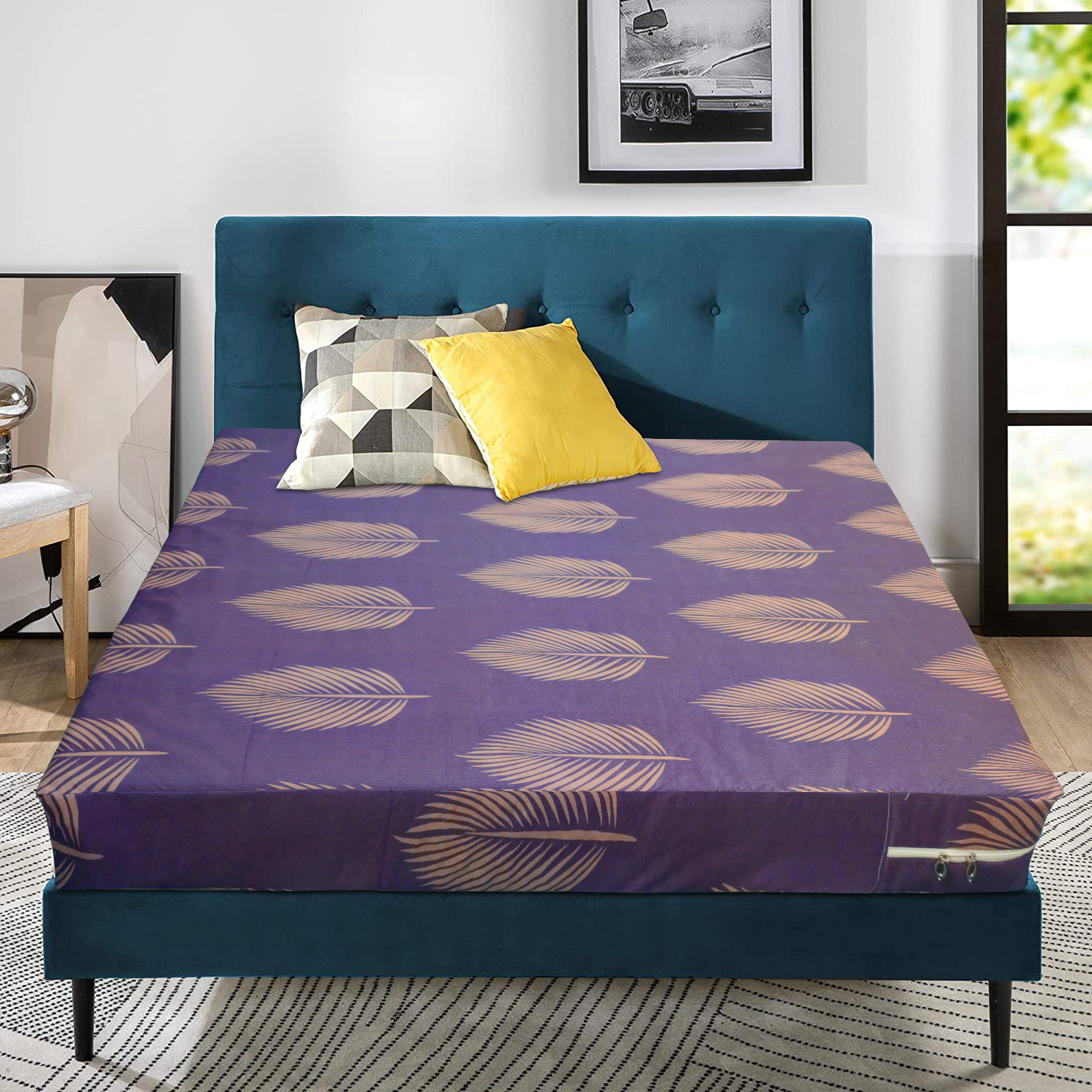Image of wellfit King Size Zippered Cotton Breathable Mattress Cover