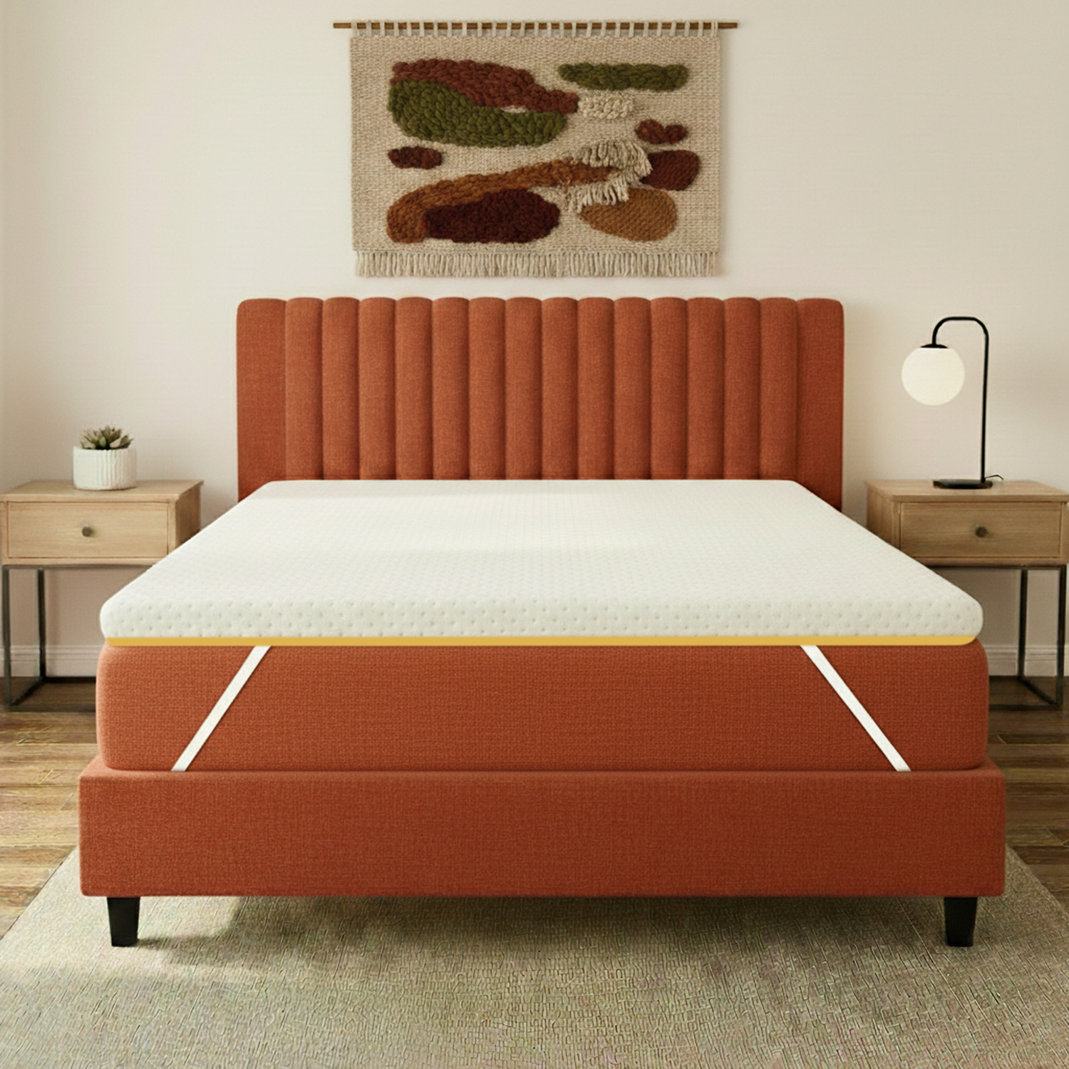 Image of SleepyHug 2 inch (5.08 cm) Queen Size Foam Breathable Mattress Topper