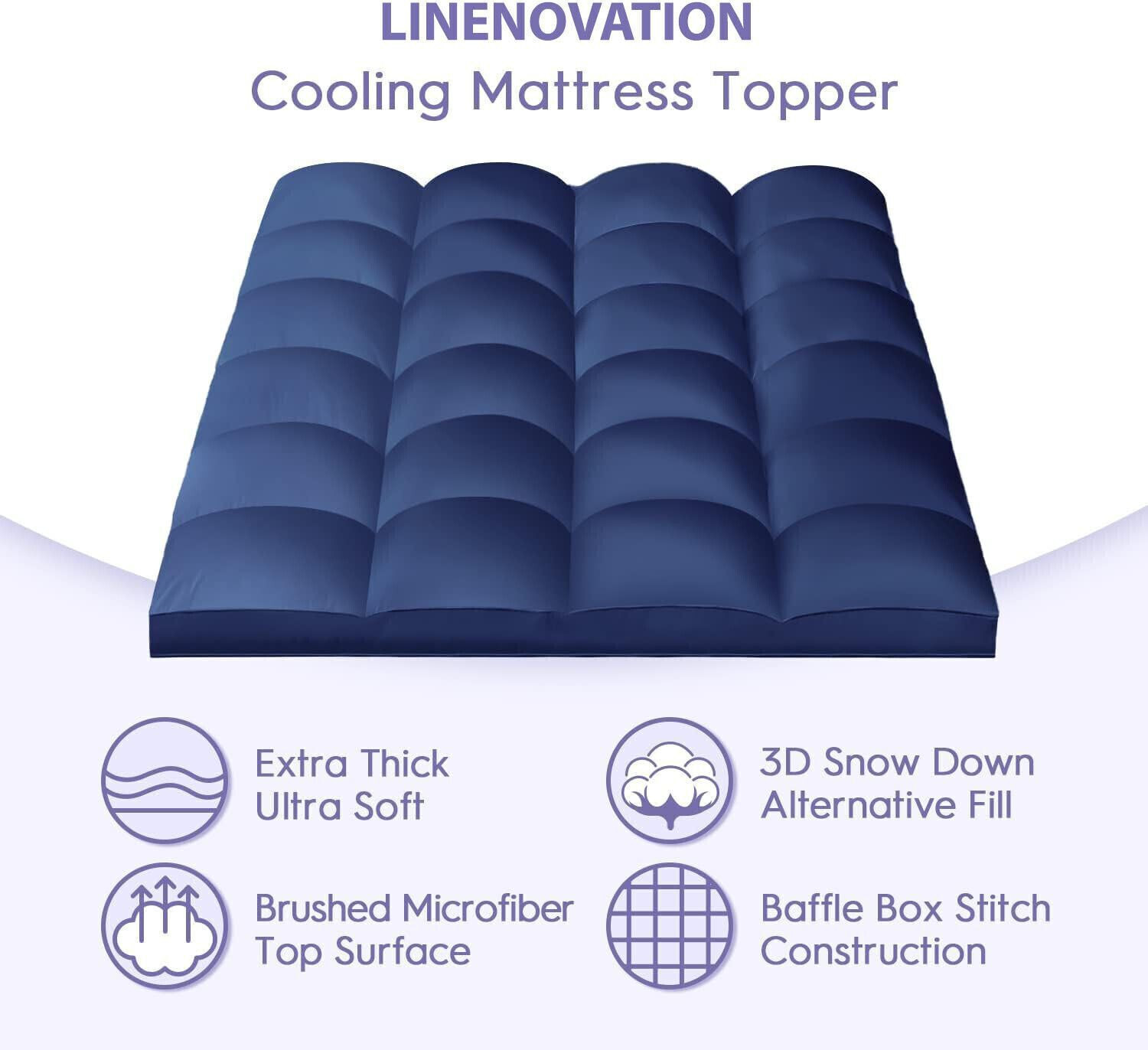 Image of Cashmera 2 inch (5.08 cm) Queen Size Microfibre Breathable, Stretchable, Waterproof Mattress Topper