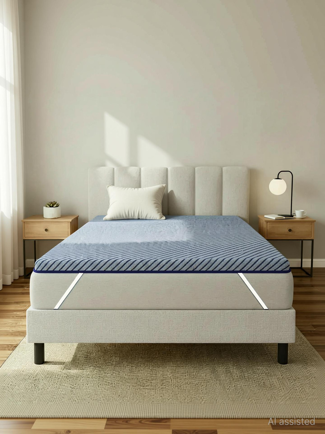 Image of SleepyHug 2 inch (5.08 cm) Queen Size Foam Breathable Mattress Topper