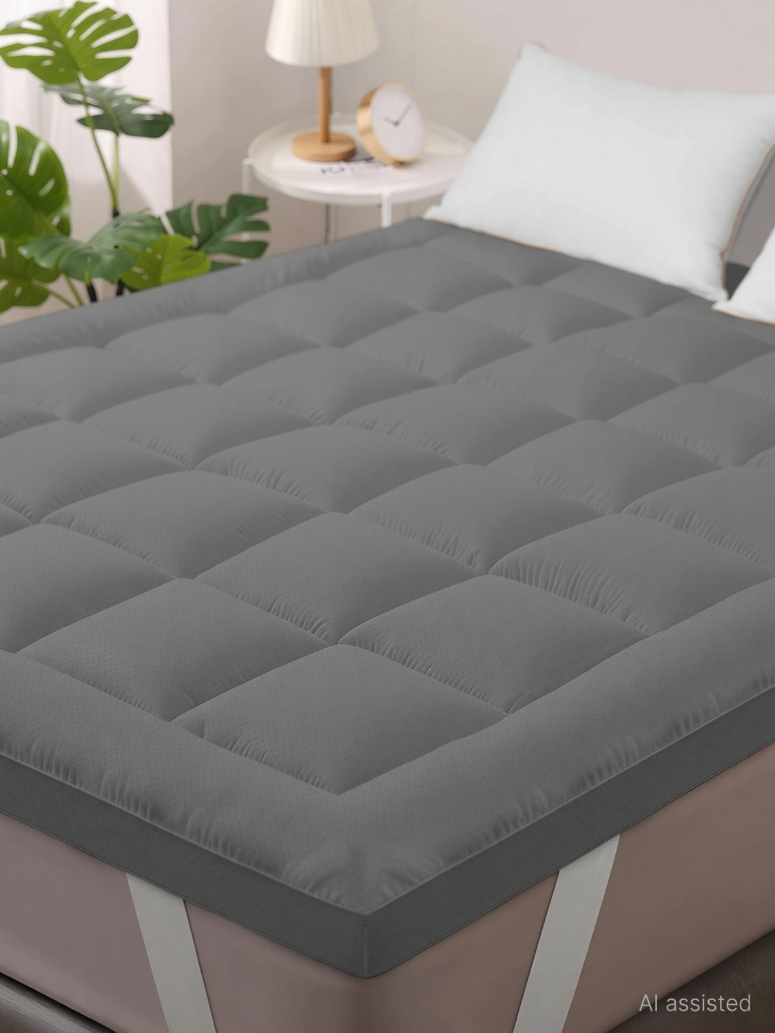 Image of Cashmera 2 inch (5.08 cm) King Size Microfibre Breathable, Waterproof Mattress Topper