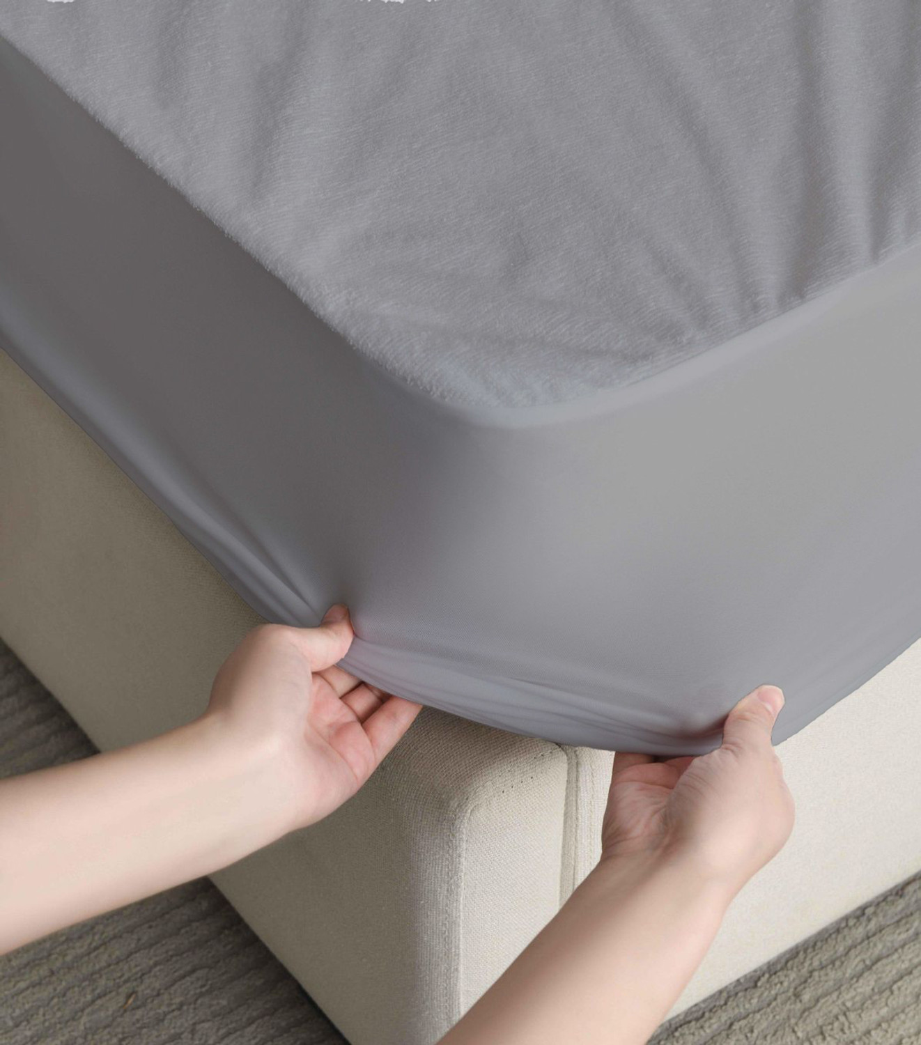 Image of Raymond Home King Size Fitted Polyster Waterproof Mattress Cover