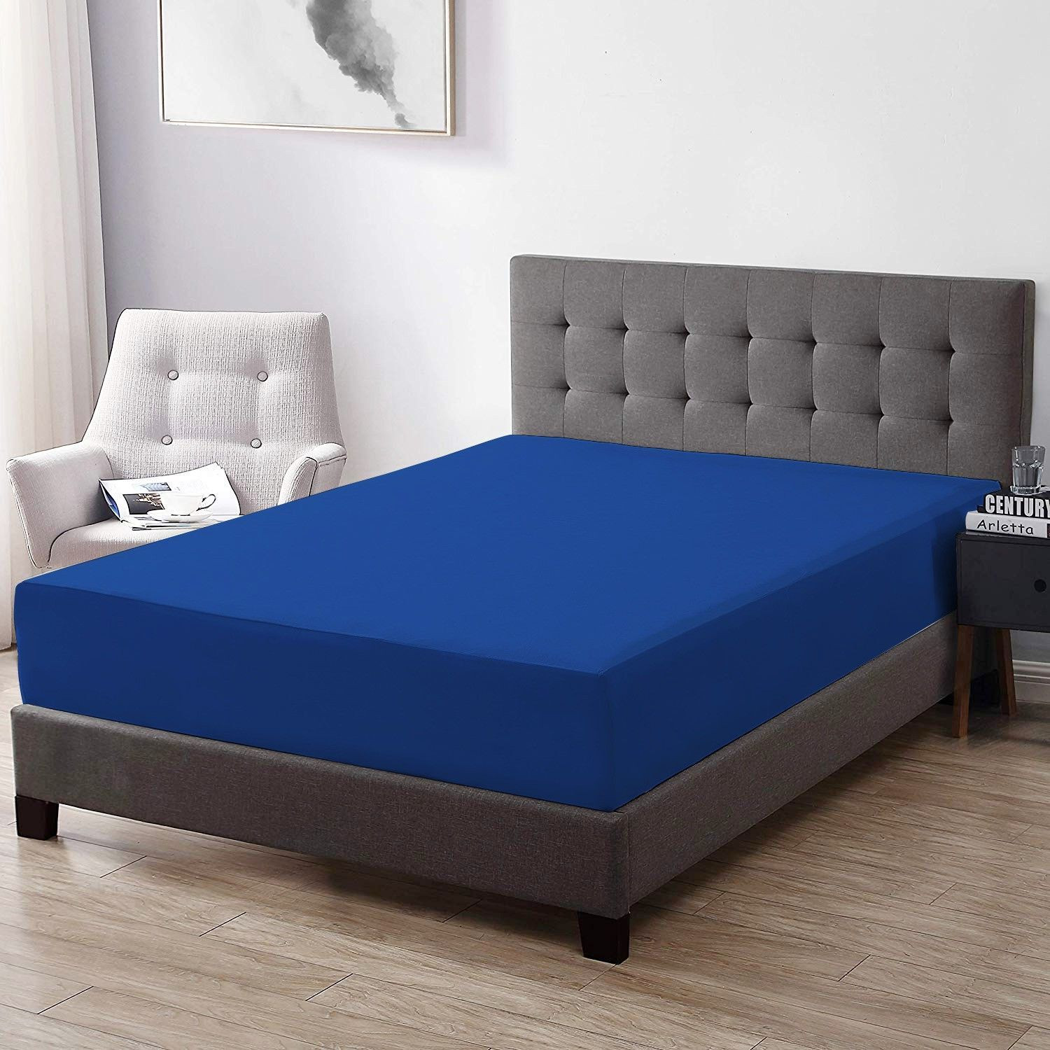 Image of Trance Home Linen Queen Size Fitted Terry Cotton Breathable, Waterproof Mattress Cover