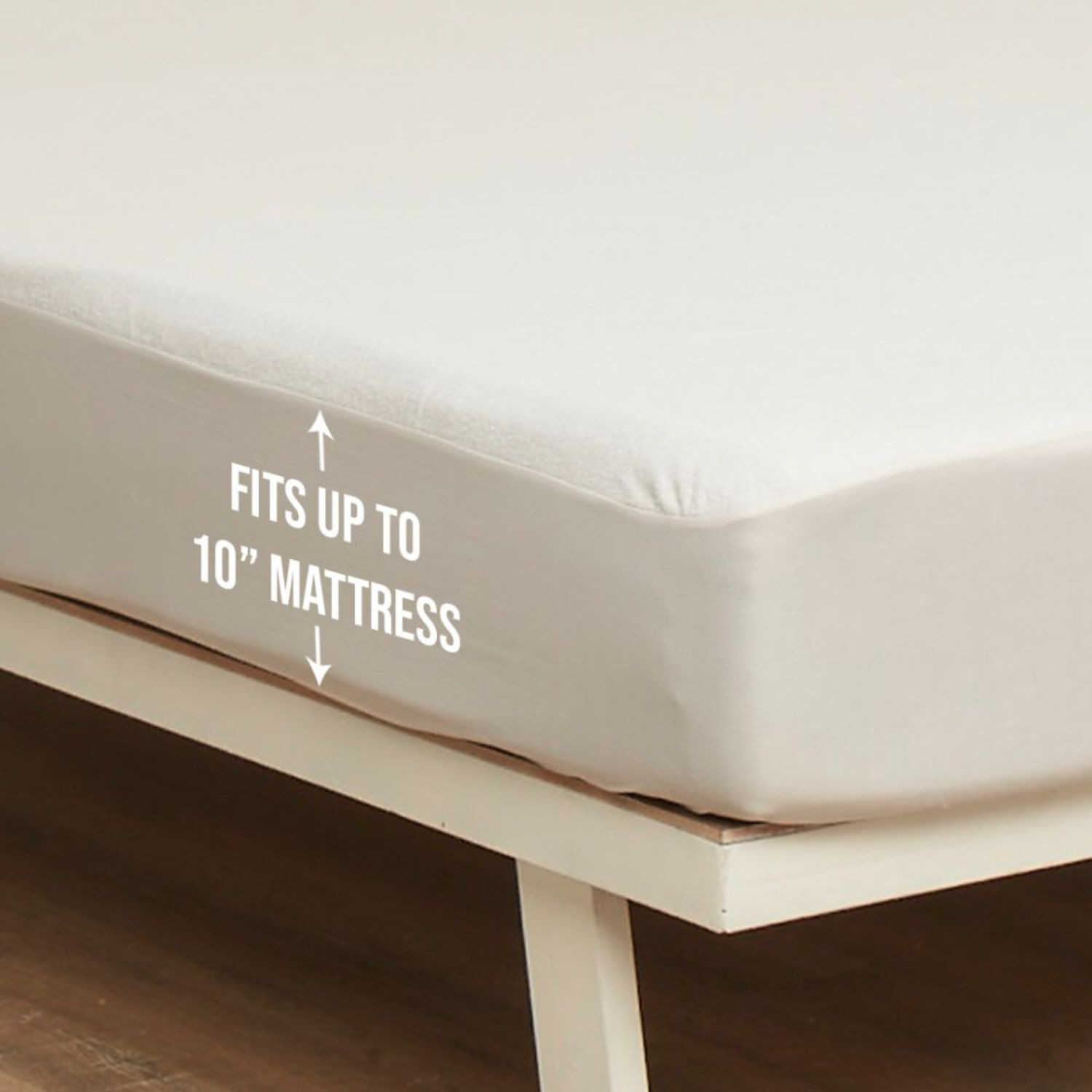 Image of Wakefit Single Size Elastic Strap Terry Cotton Waterproof, Stretchable, Breathable Mattress Cover