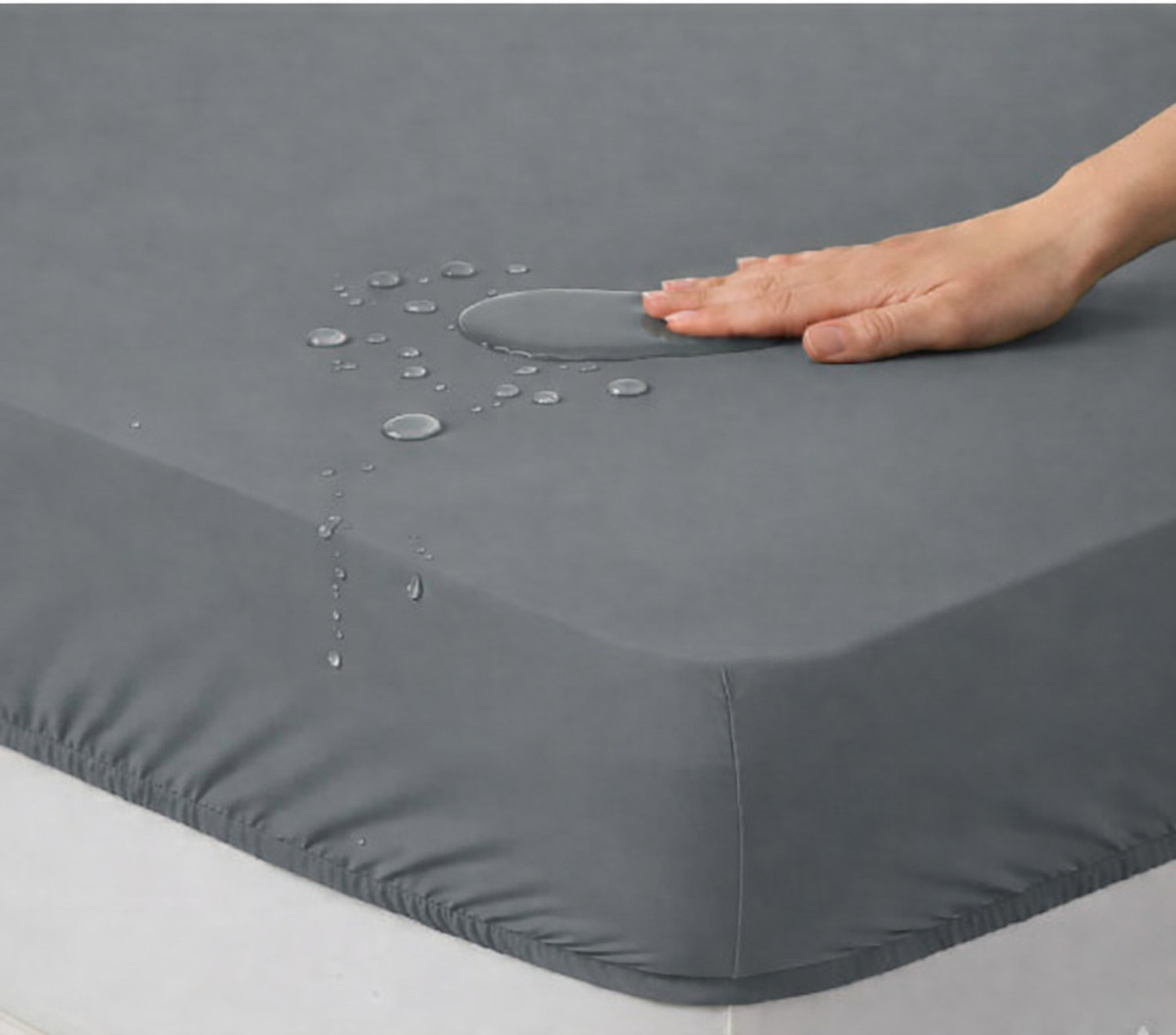 Image of LABHAM King Size Fitted Cotton Breathable, Waterproof, Stretchable Mattress Cover