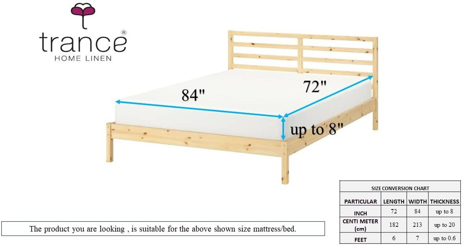 Image of Trance Home Linen King Size Zippered Cotton Breathable, Waterproof Mattress Cover